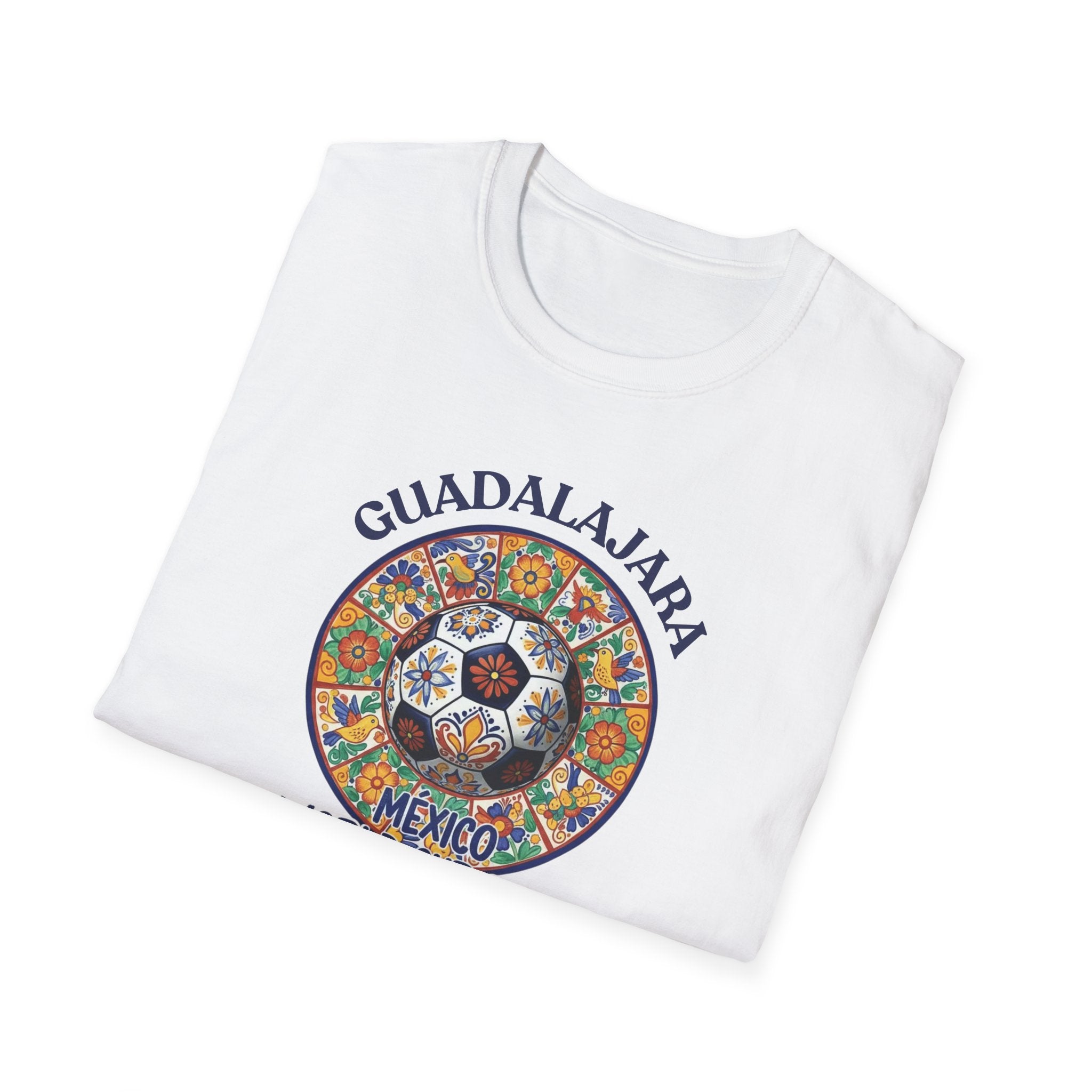Guadalajara Mexico World Cup 2026 Soccer T-Shirt — Colorful Aztec Ball Design
