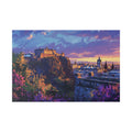 Edinburgh Castle Sunset Canvas Print — Vibrant Cityscape Wall Art
