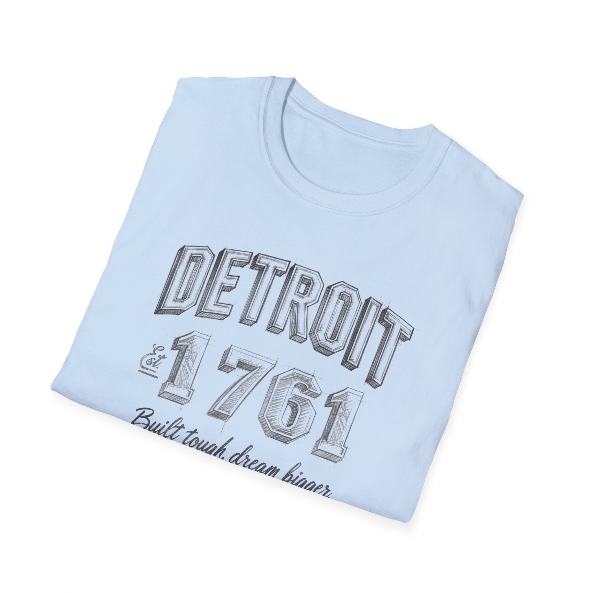 Detroit 1761 T-Shirt — Built Tough, Dream Bigger Vintage City Tee