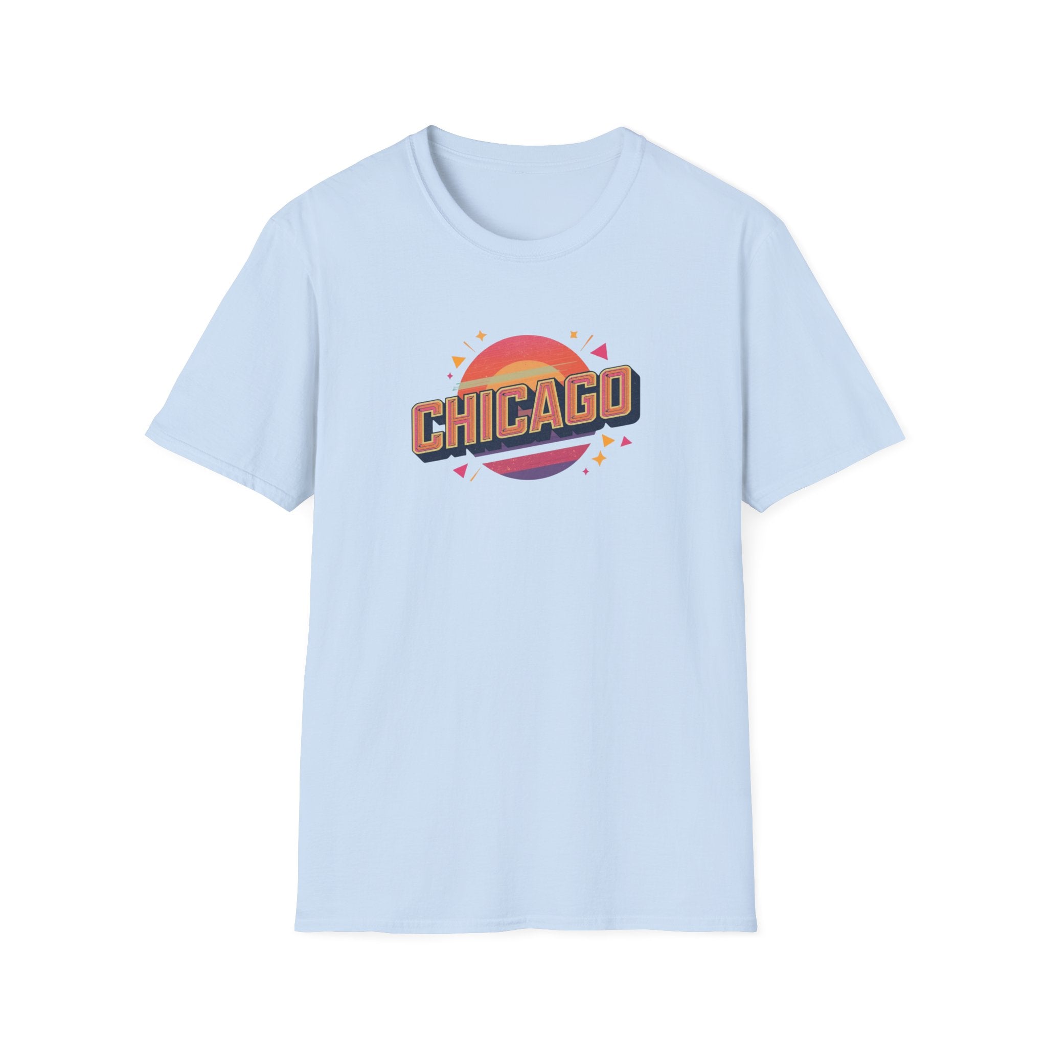 Chicago Retro Sunset T-Shirt | City Pride, Vintage Typography