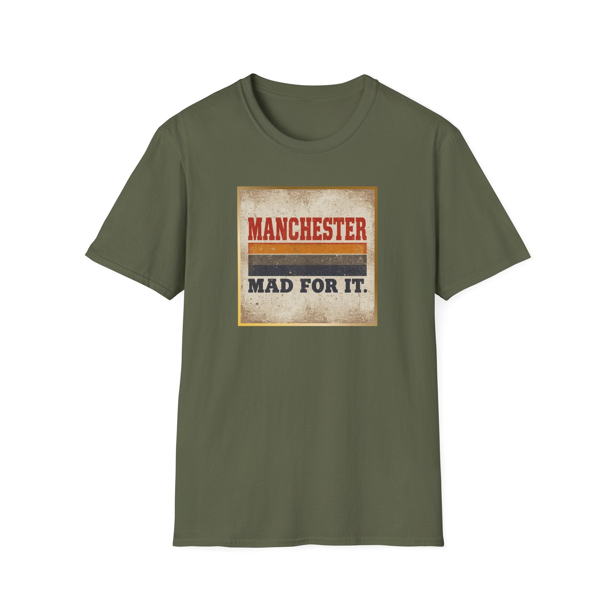 Manchester Mad For It T-Shirt — Vintage Football / City Pride Tee