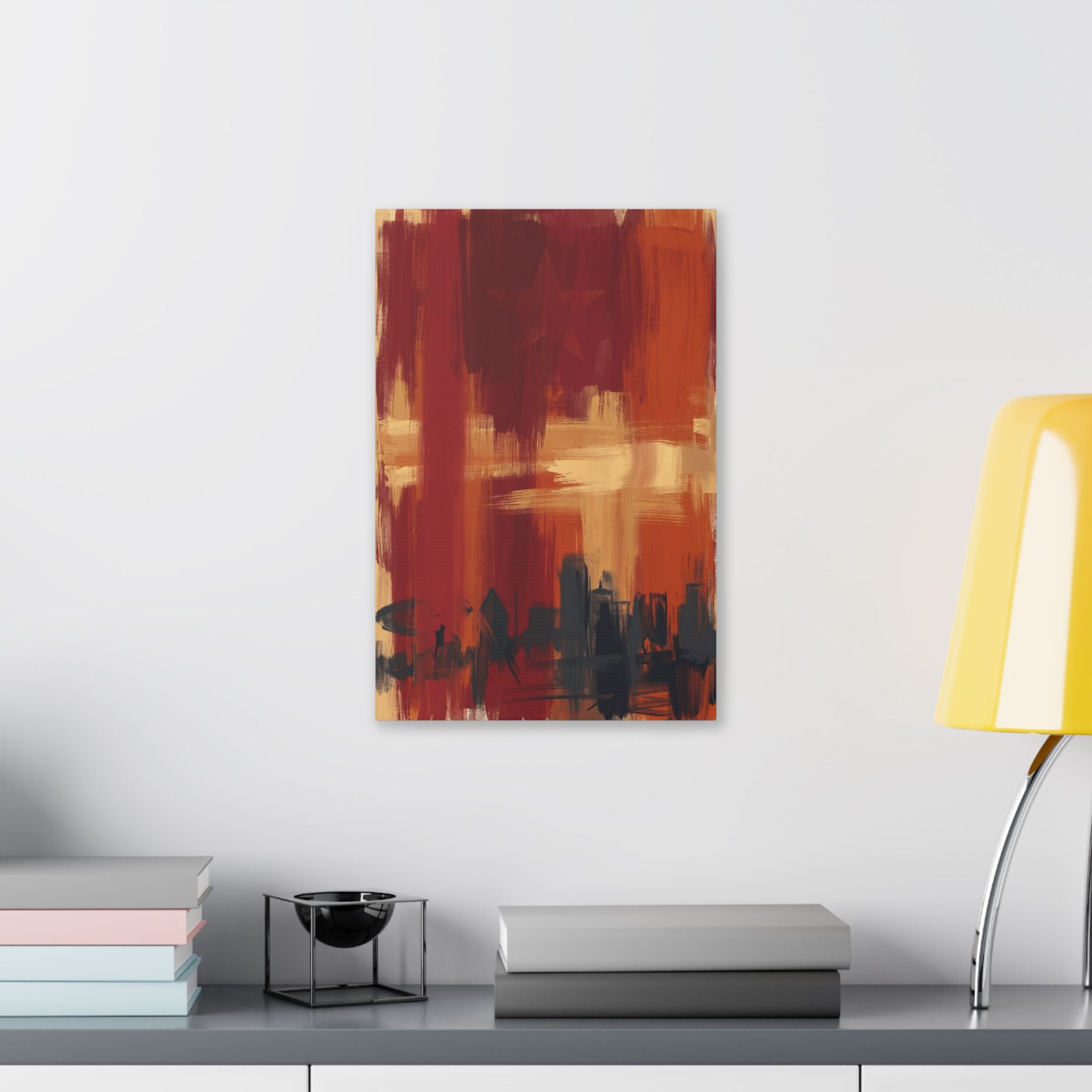 Abstract Sunset and colour field inspired by Dallas and Texas cultural identity