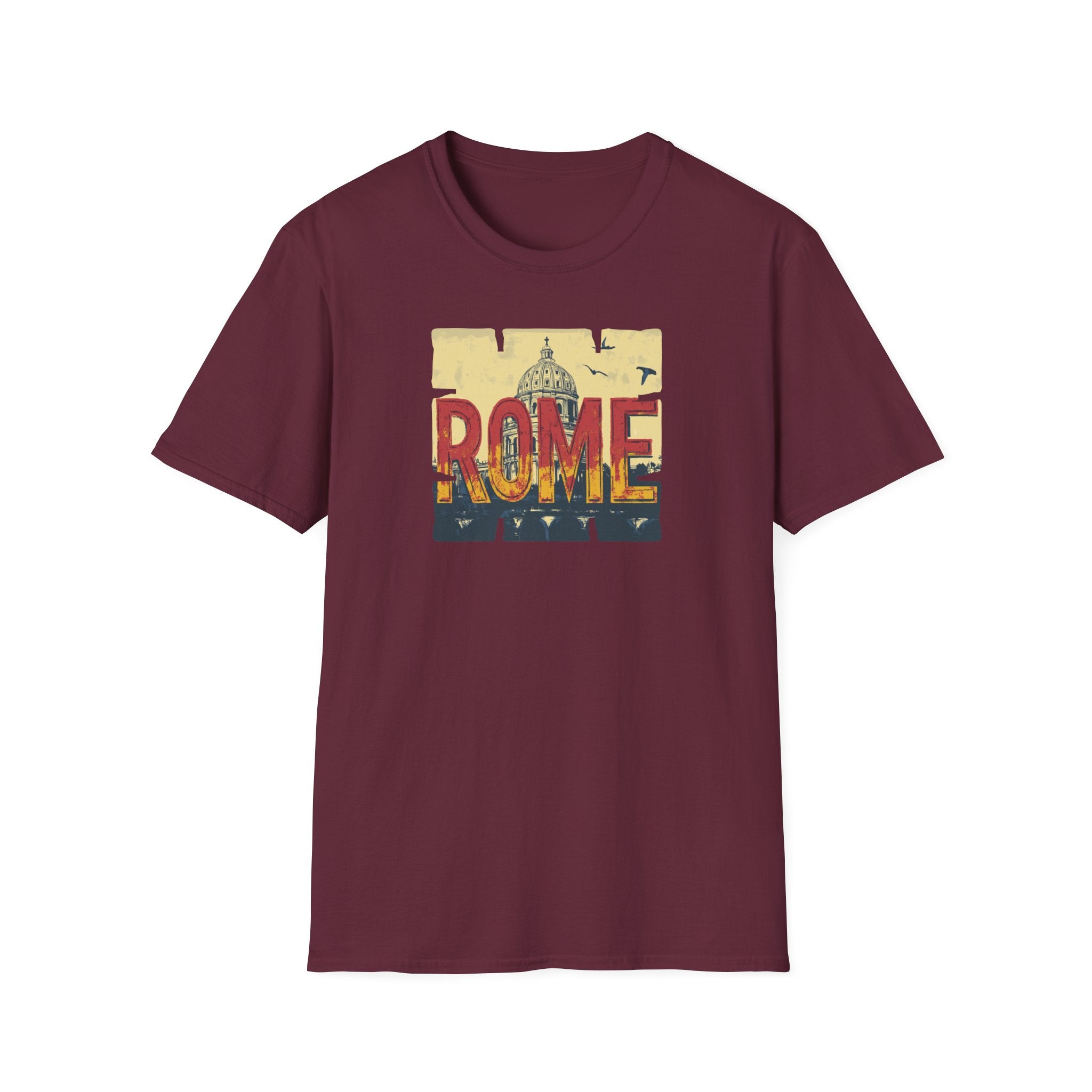 Rome Vintage Skyline T-Shirt | Italian Capitol Landmark Tee