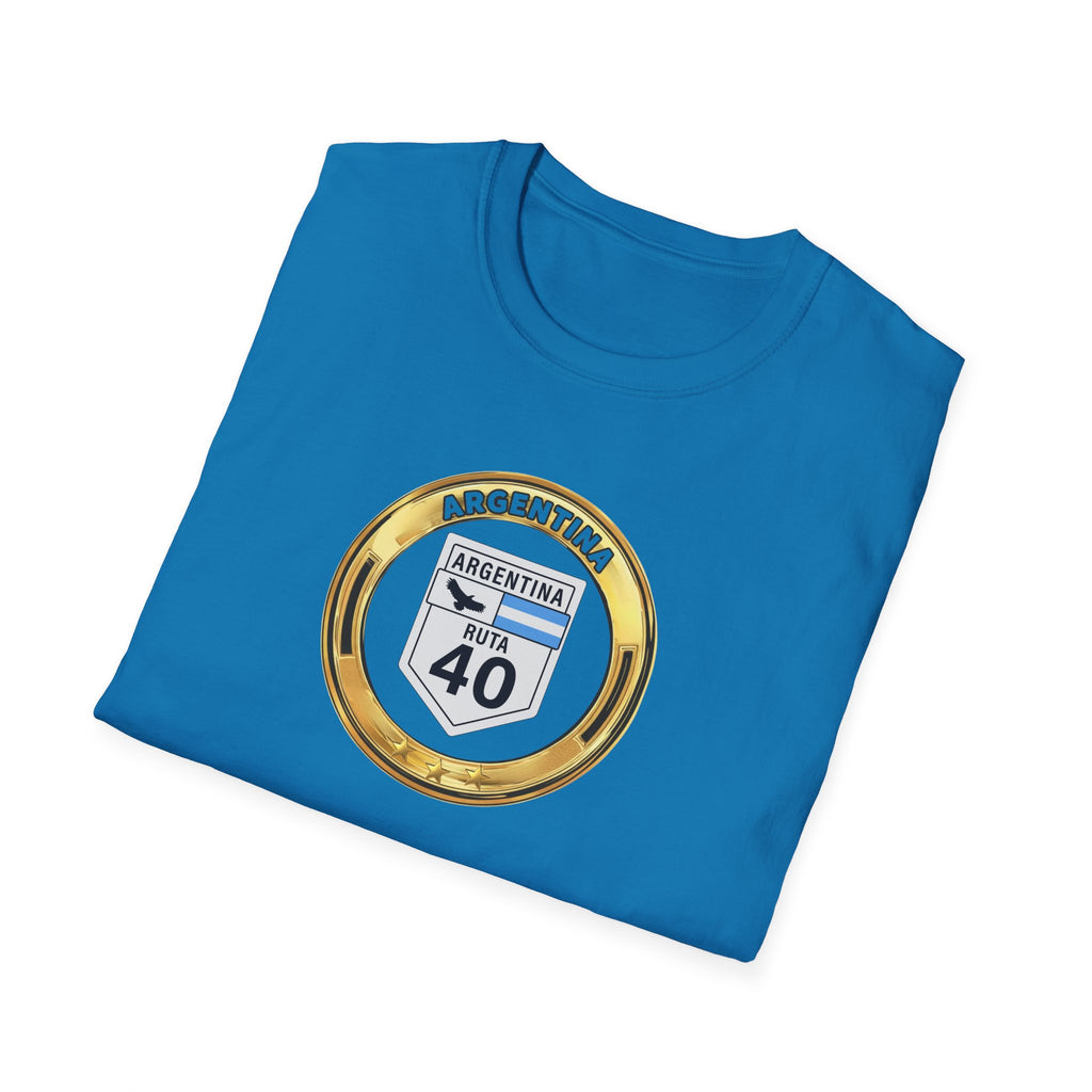 Argentina Route 40 T‑Shirt 3 Stars World Cup 2026— Vintage Ruta 40 Road Sign Tee