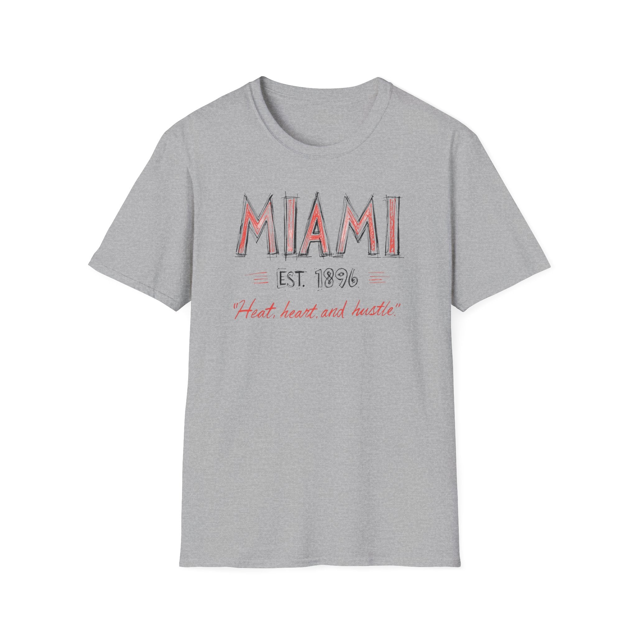 Miami Est. 1896 T-Shirt — "Heat, Heart and Huskie" Retro City Tee