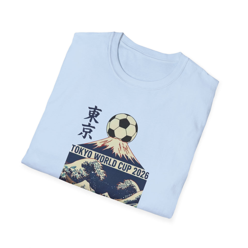 Tokyo World Cup 2026 Soccer T‑Shirt — Great Wave Football Design