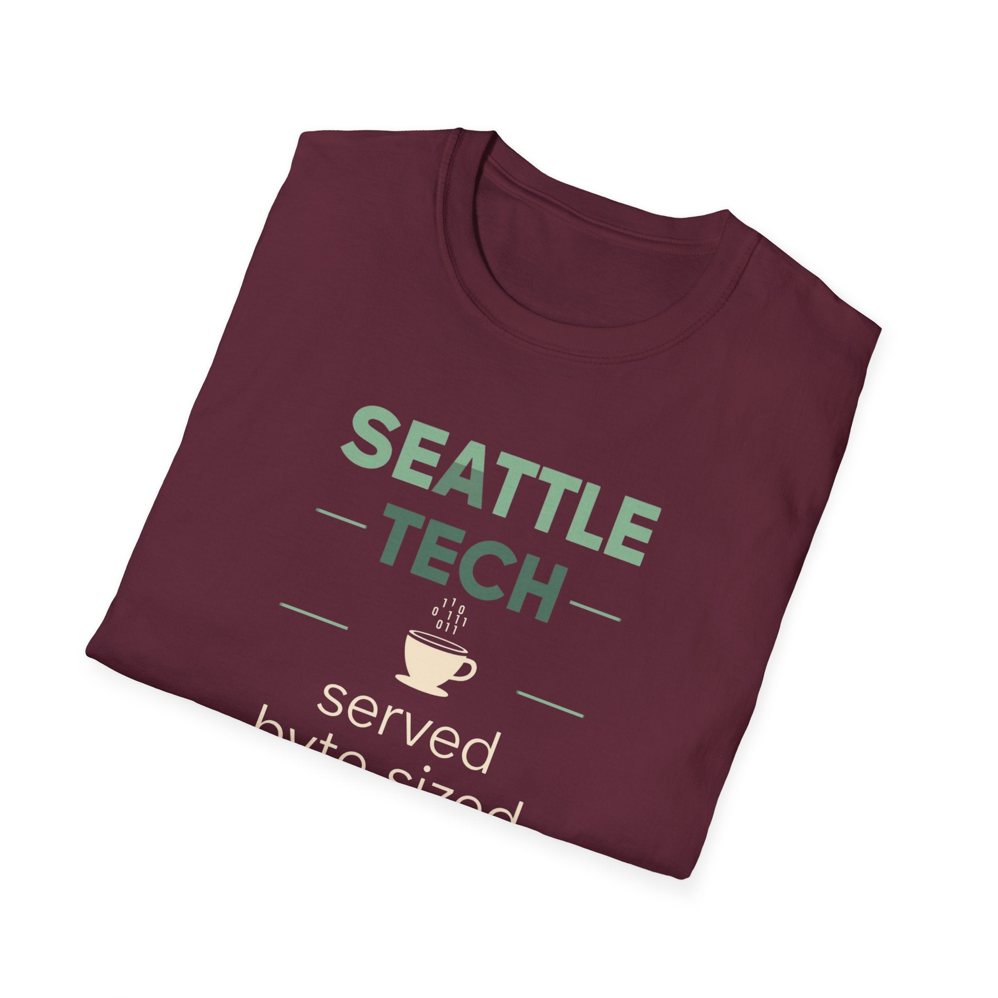 Seattle Tech T-Shirt – “served byte sized” Coffee & Coding Tee
