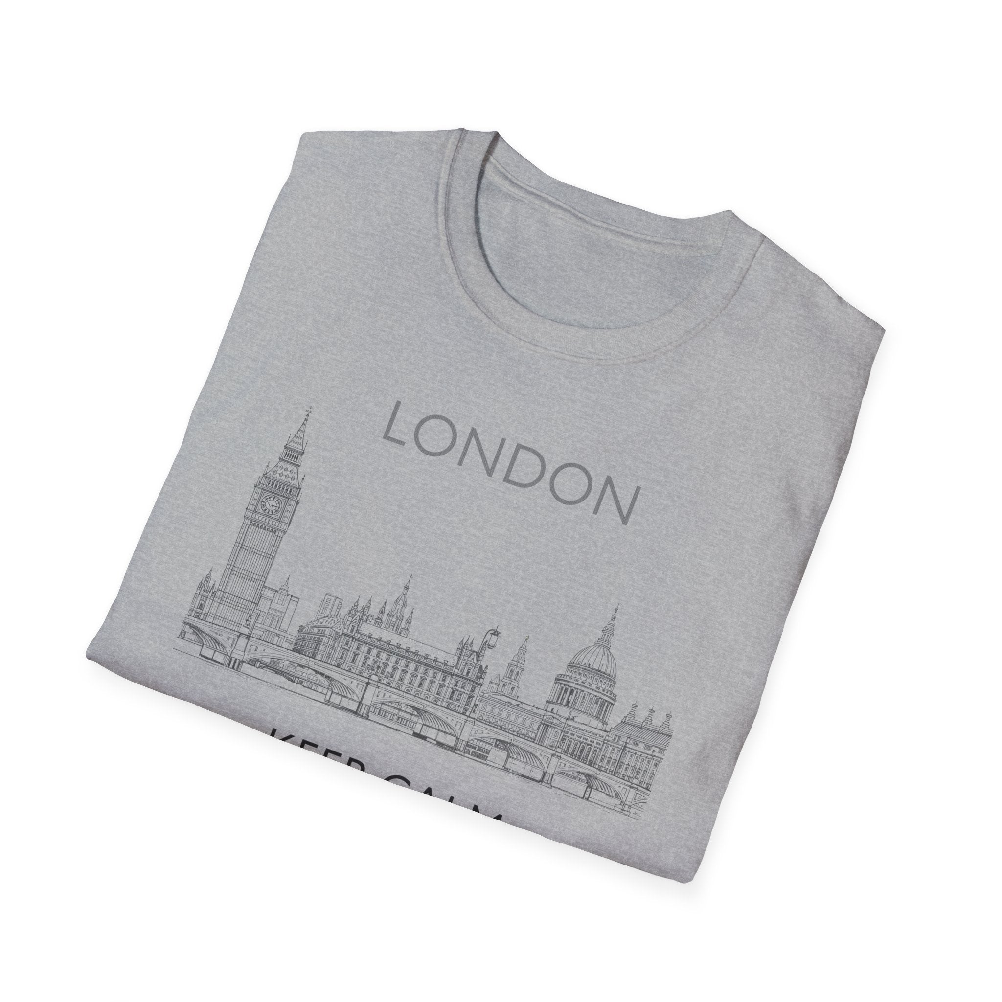 London skyline Keep Calm and Carry On T-Shirt | UK travel souvenir