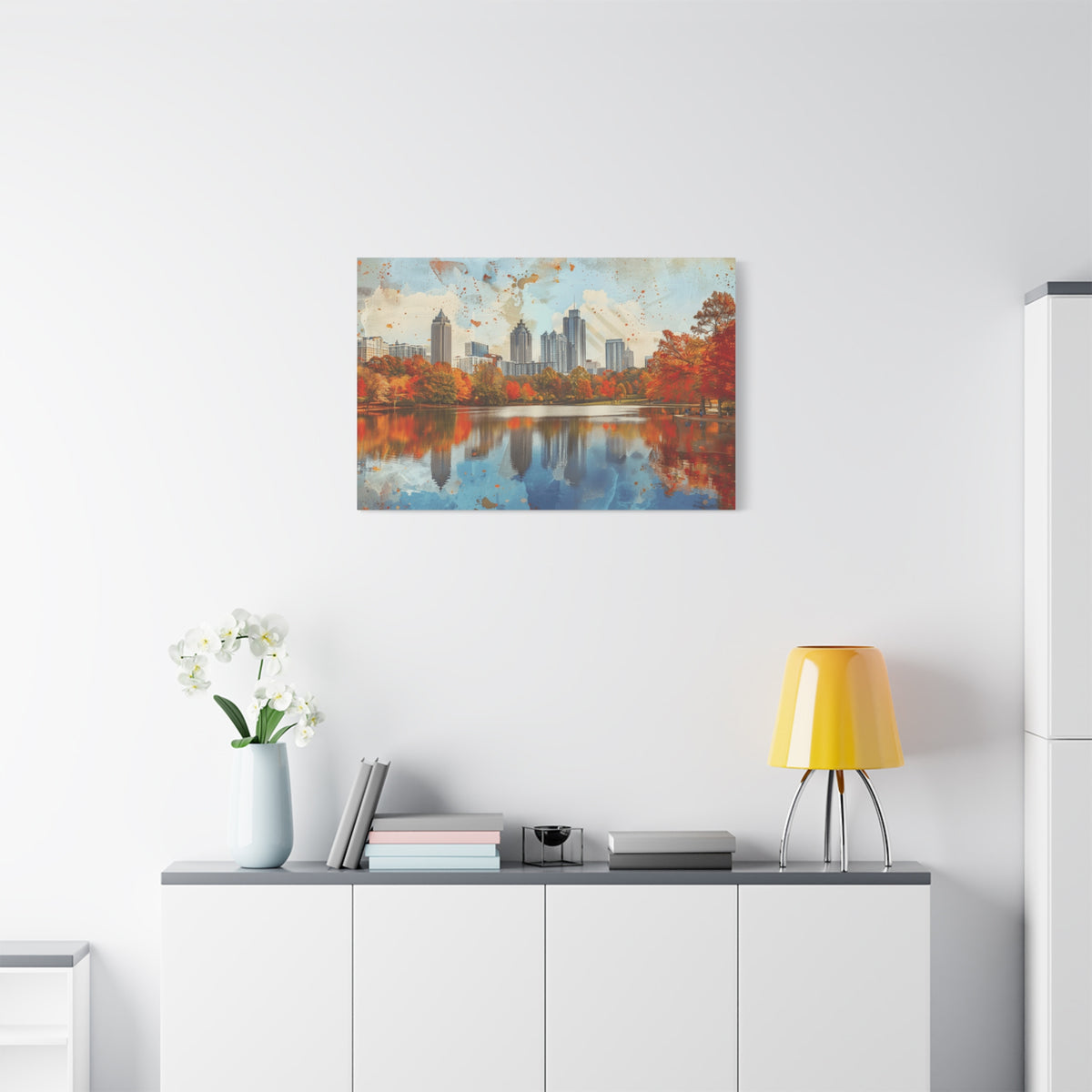 Atlanta Midtown Skyline - Piedmont Park - Autumn Cityscape Canvas – Fall Skyline Wall Art