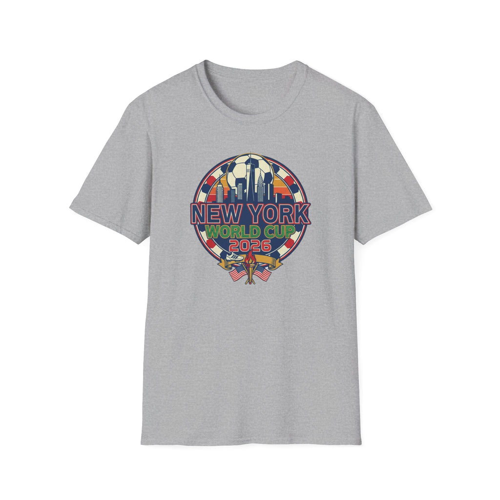 New York World Cup 2026 T-Shirt — Retro City Skyline Soccer Tee