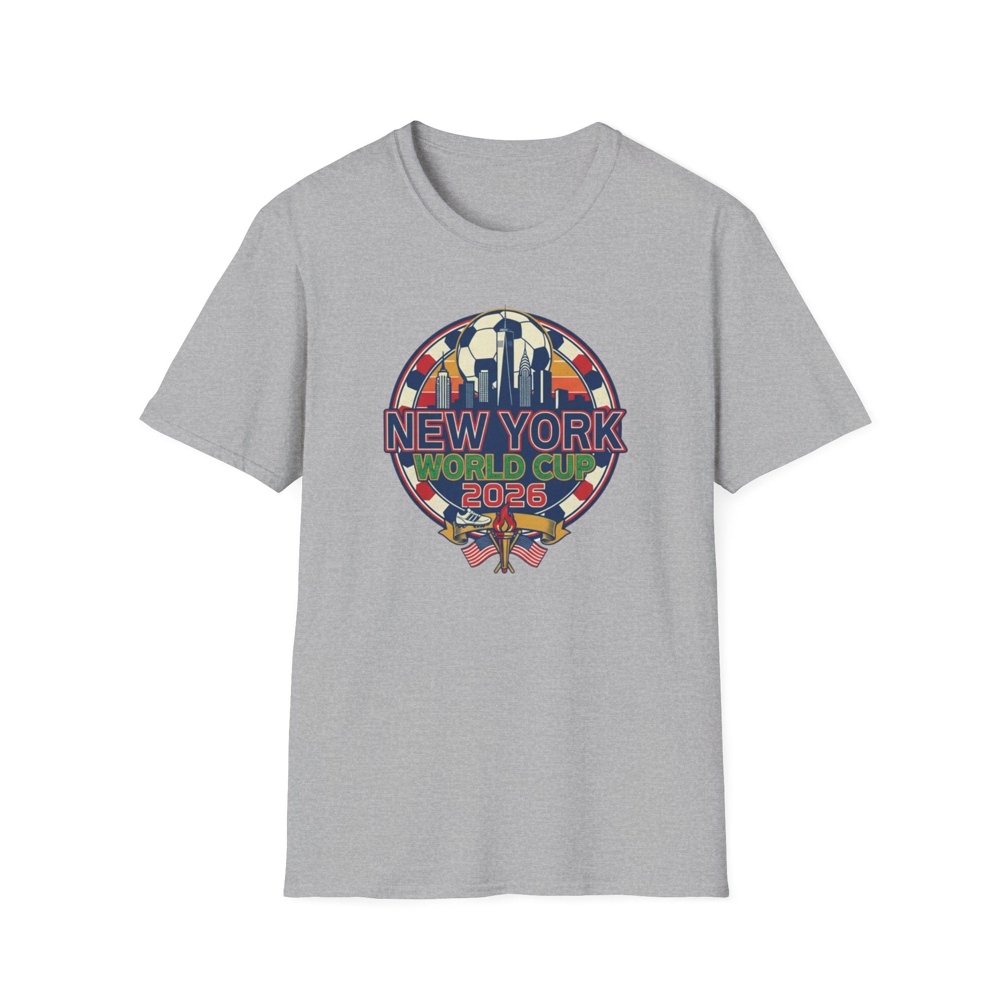 New York World Cup 2026 T-Shirt — Retro City Skyline Soccer Tee