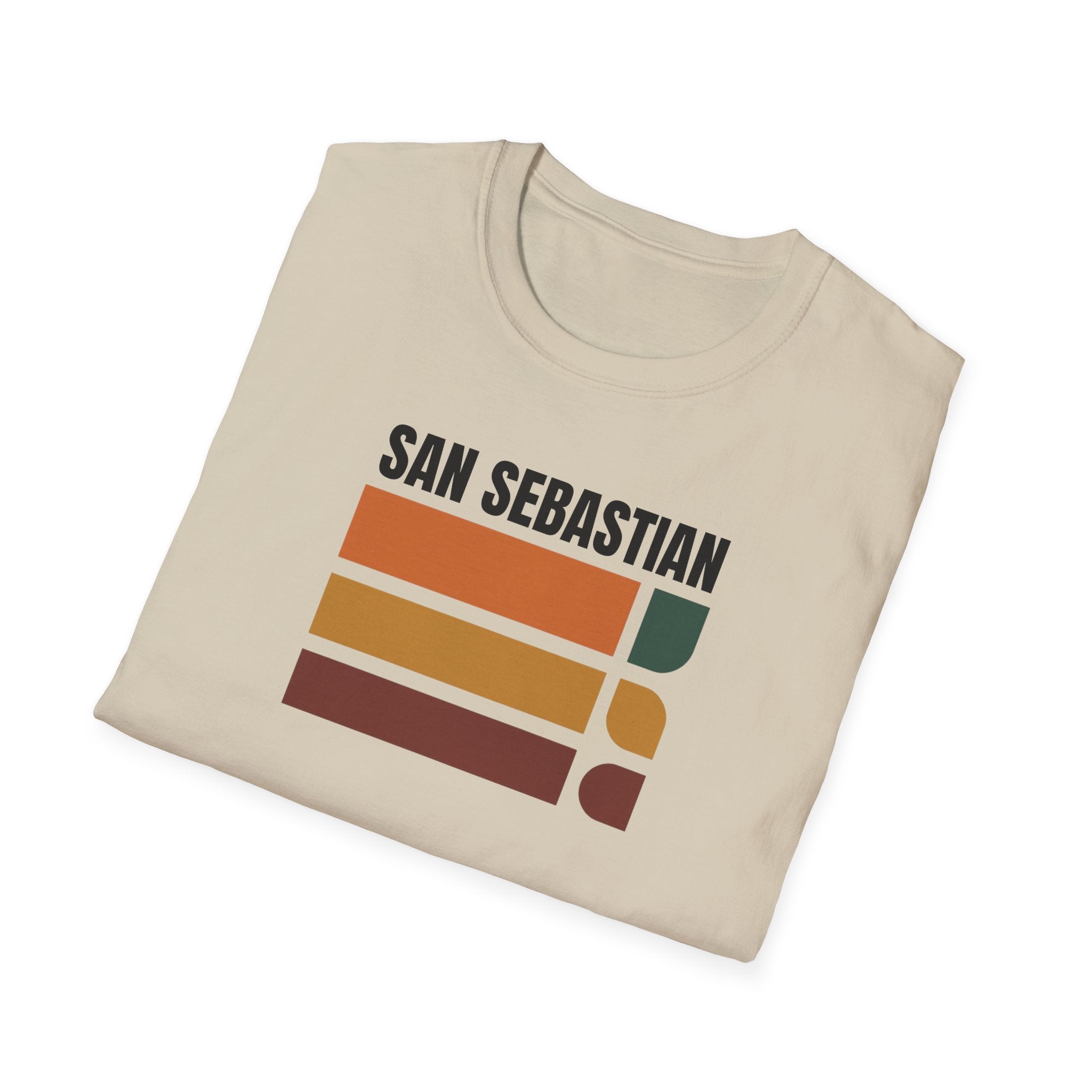 San Sebastian Retro Stripes T-Shirt | Vintage Sunset City Tee