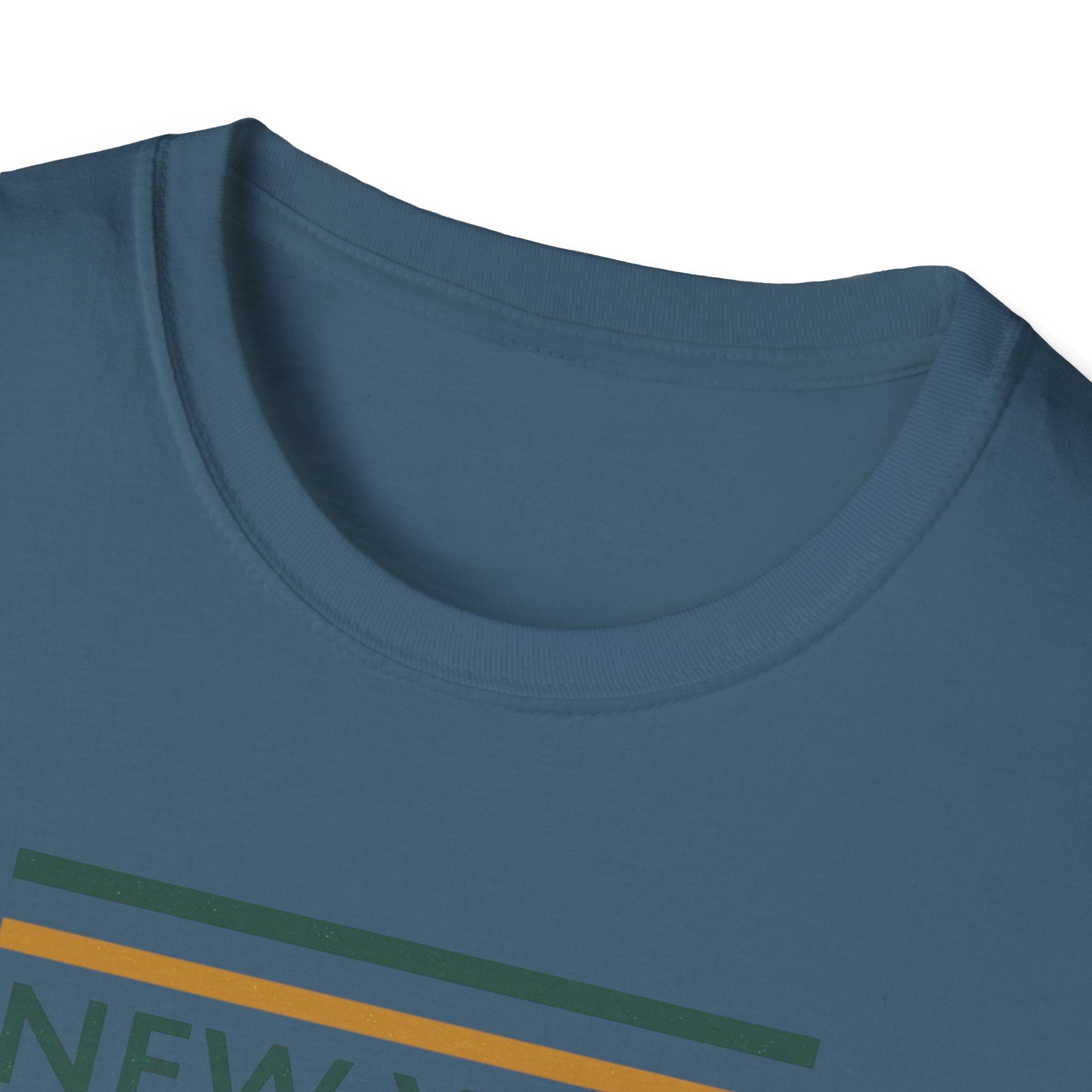 New York Striped Logo T-Shirt | Retro Lines City Design