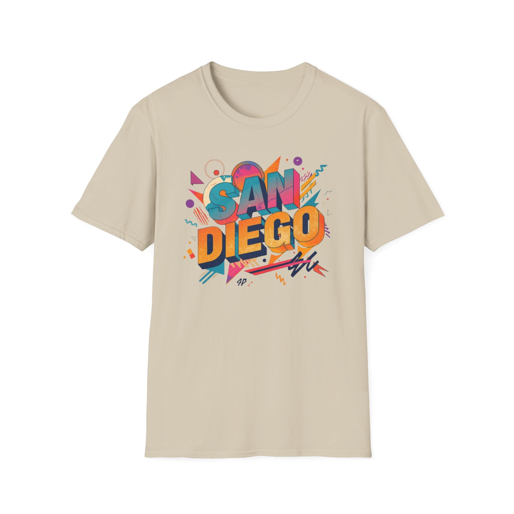 San Diego Retro Graphic T‑Shirt — Colorful 80s Style City Tee