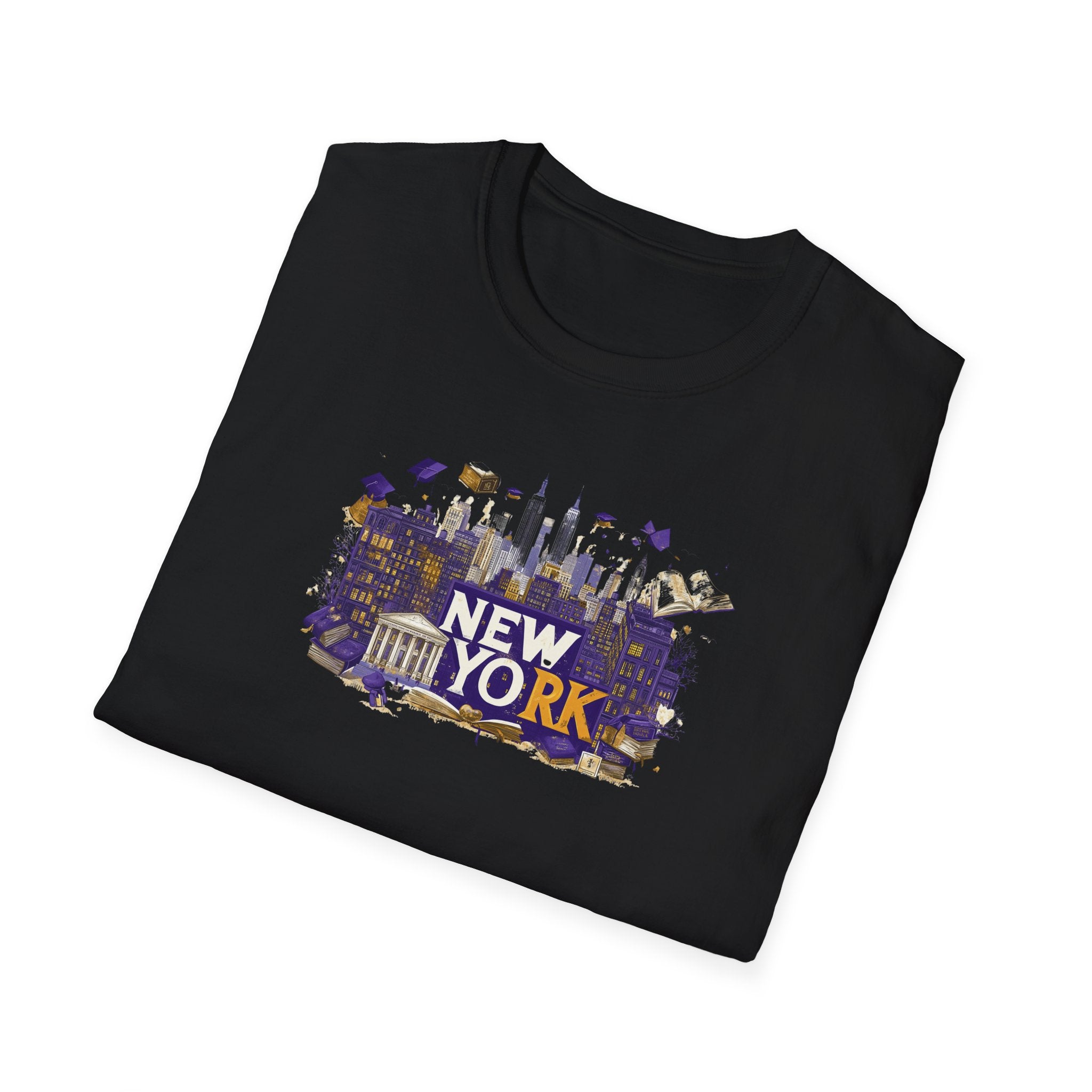 New York Skyline Graphic T-Shirt | Cityscape, Statue of Liberty, Urban Landmarks