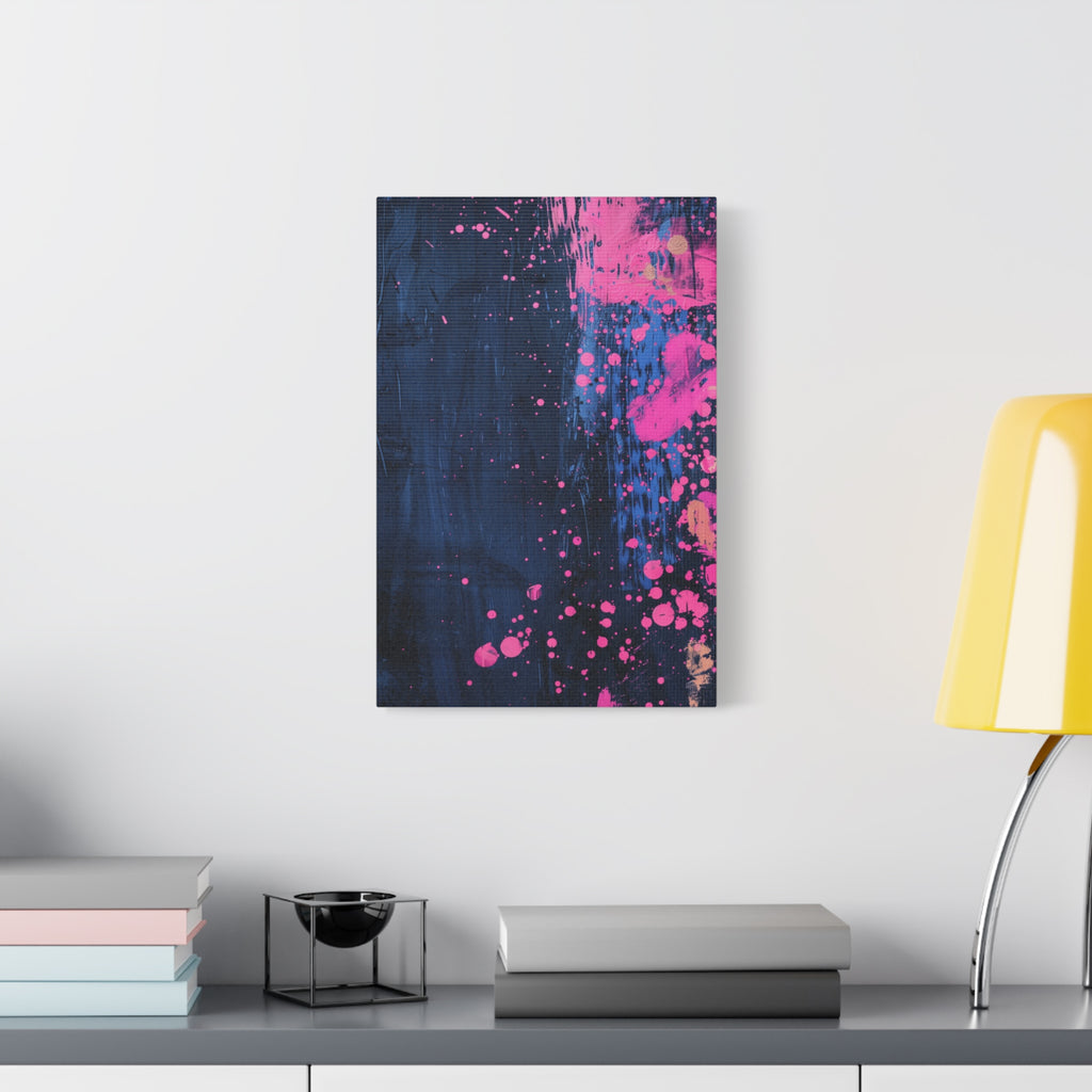 Abstract Neon Splash Canvas - Colour field painting inspired by Tokyo and Japanese artistic heritage