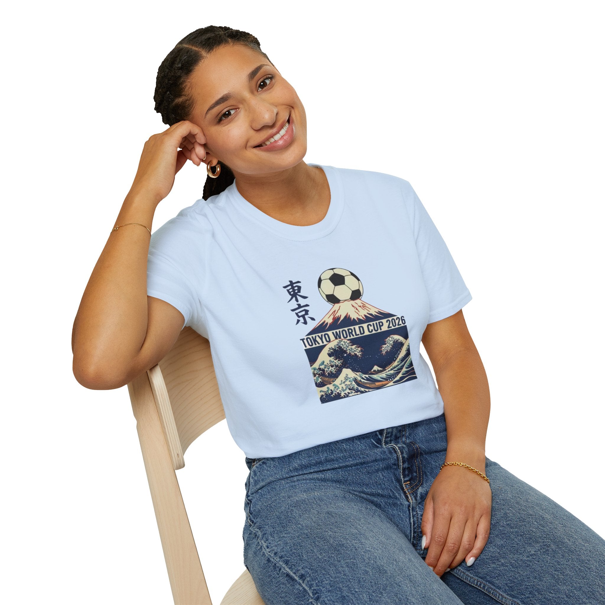 Tokyo World Cup 2026 Soccer T‑Shirt — Great Wave Football Design