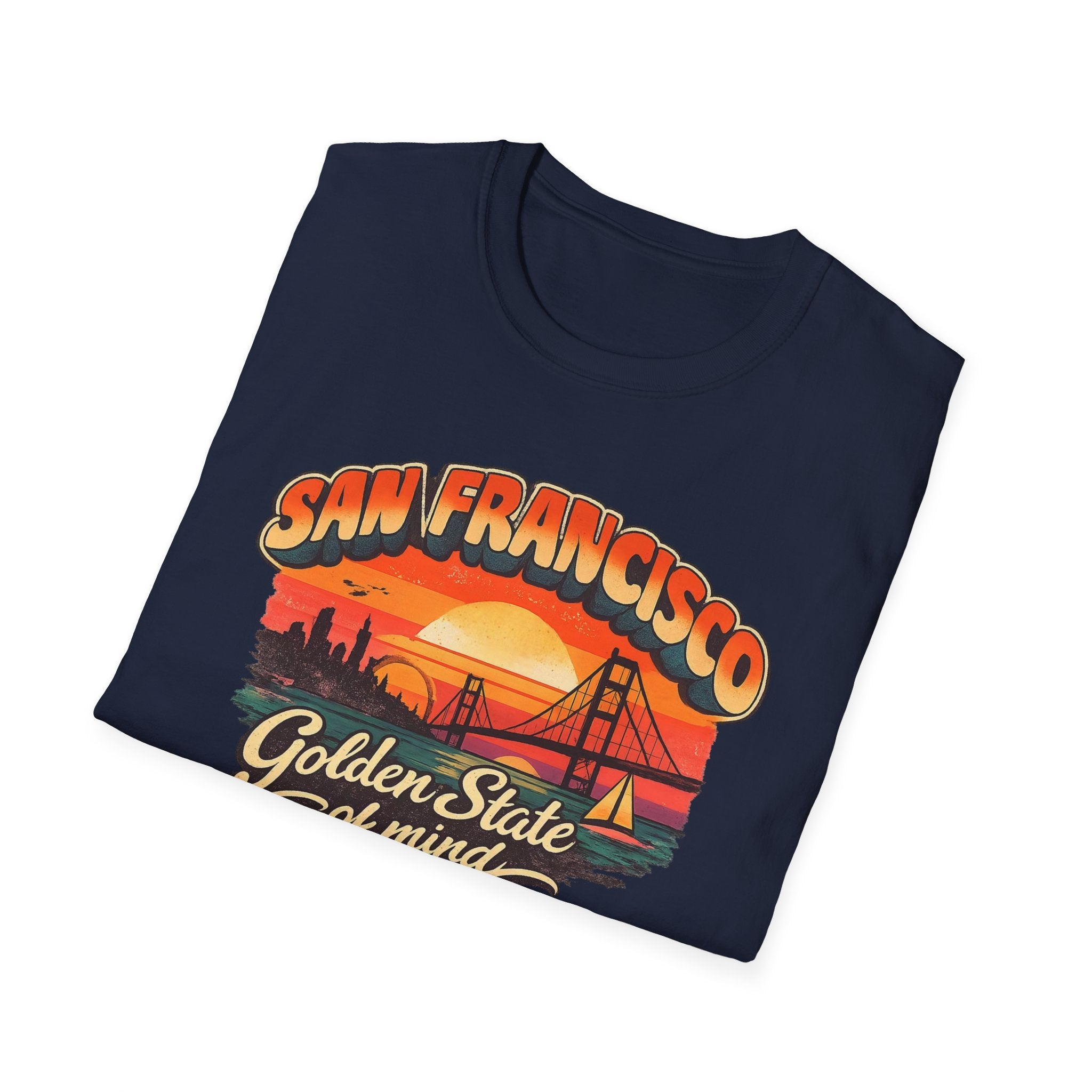 San Francisco Golden State T-Shirt — 'Golden State of Mind' Retro Sunset Tee