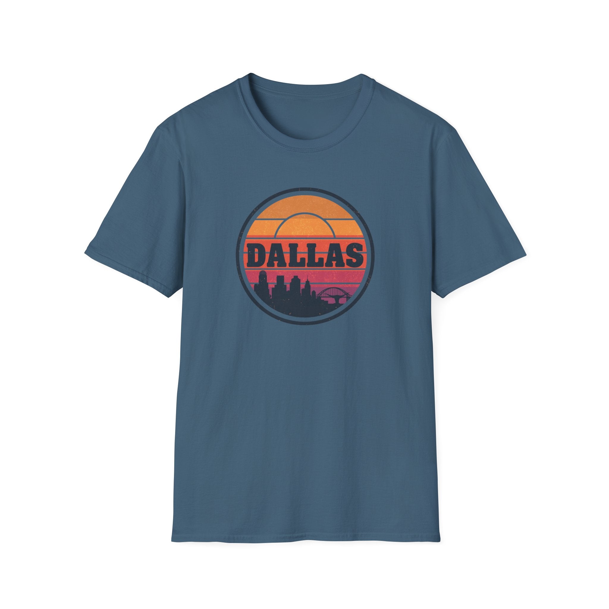 Dallas Sunset T-Shirt — Retro Skyline Graphic Tee