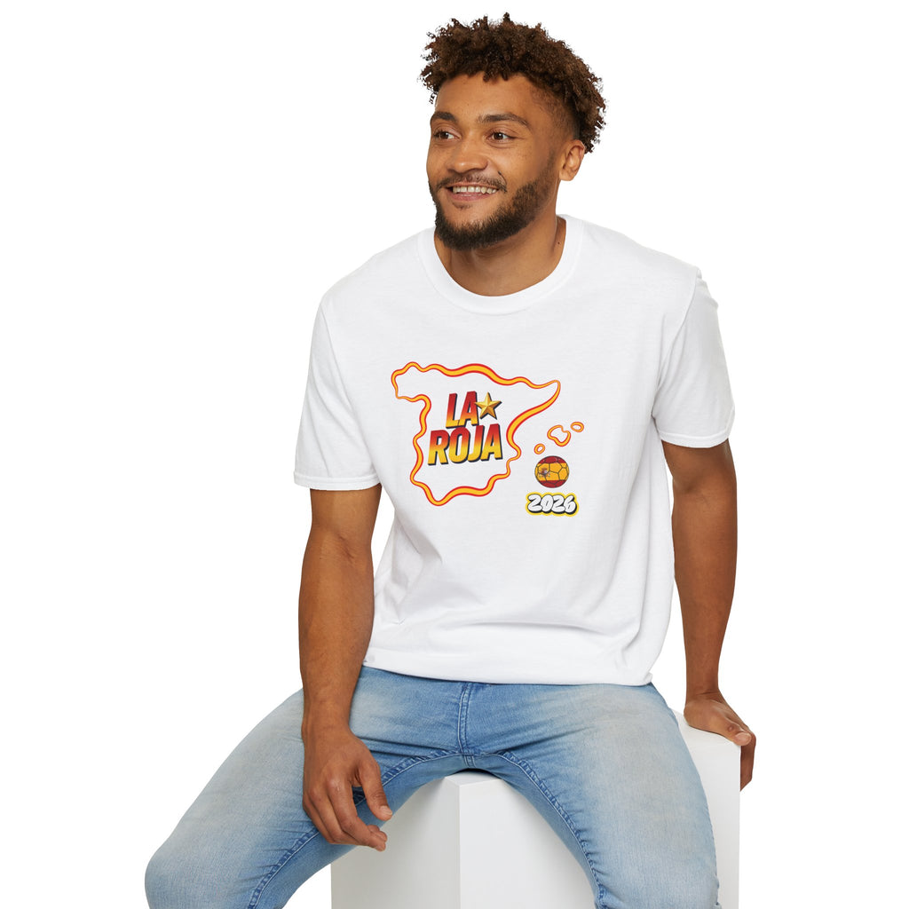 La Roja Spain Map T‑Shirt – 2026 Football World Cup Fan Tee