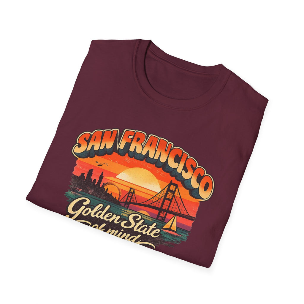 San Francisco Golden State T-Shirt — 'Golden State of Mind' Retro Sunset Tee