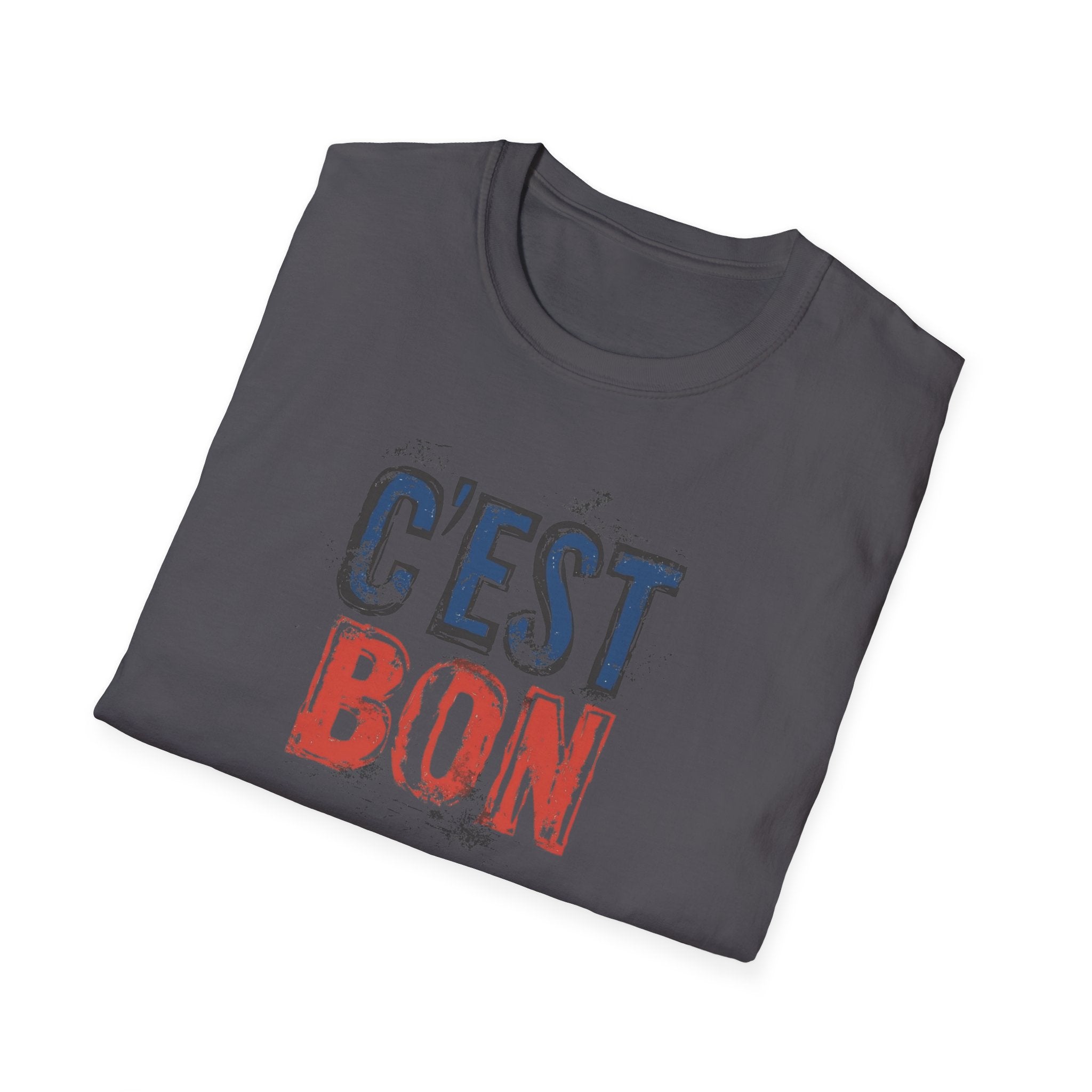 C'est Bon distressed French flag lettering T-Shirt | France graphic tee