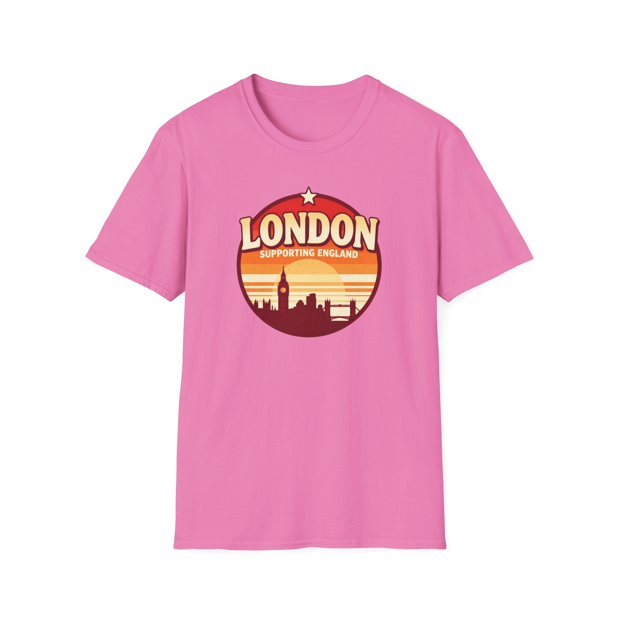 London Skyline T‑Shirt — Supporting England Retro Sunset Graphic