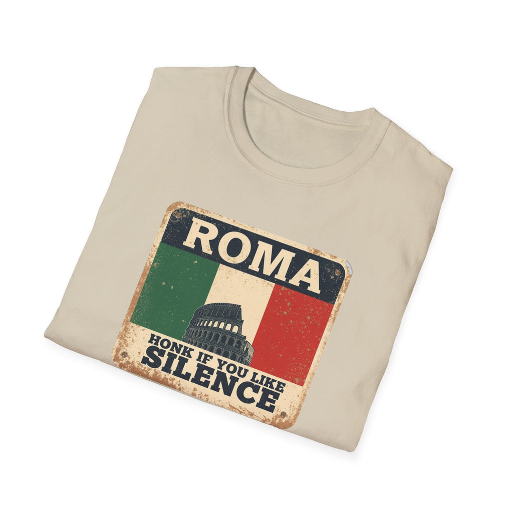 Roma Vintage Italy T-Shirt — "Honk If You Like Silence" Retro Rome Tee