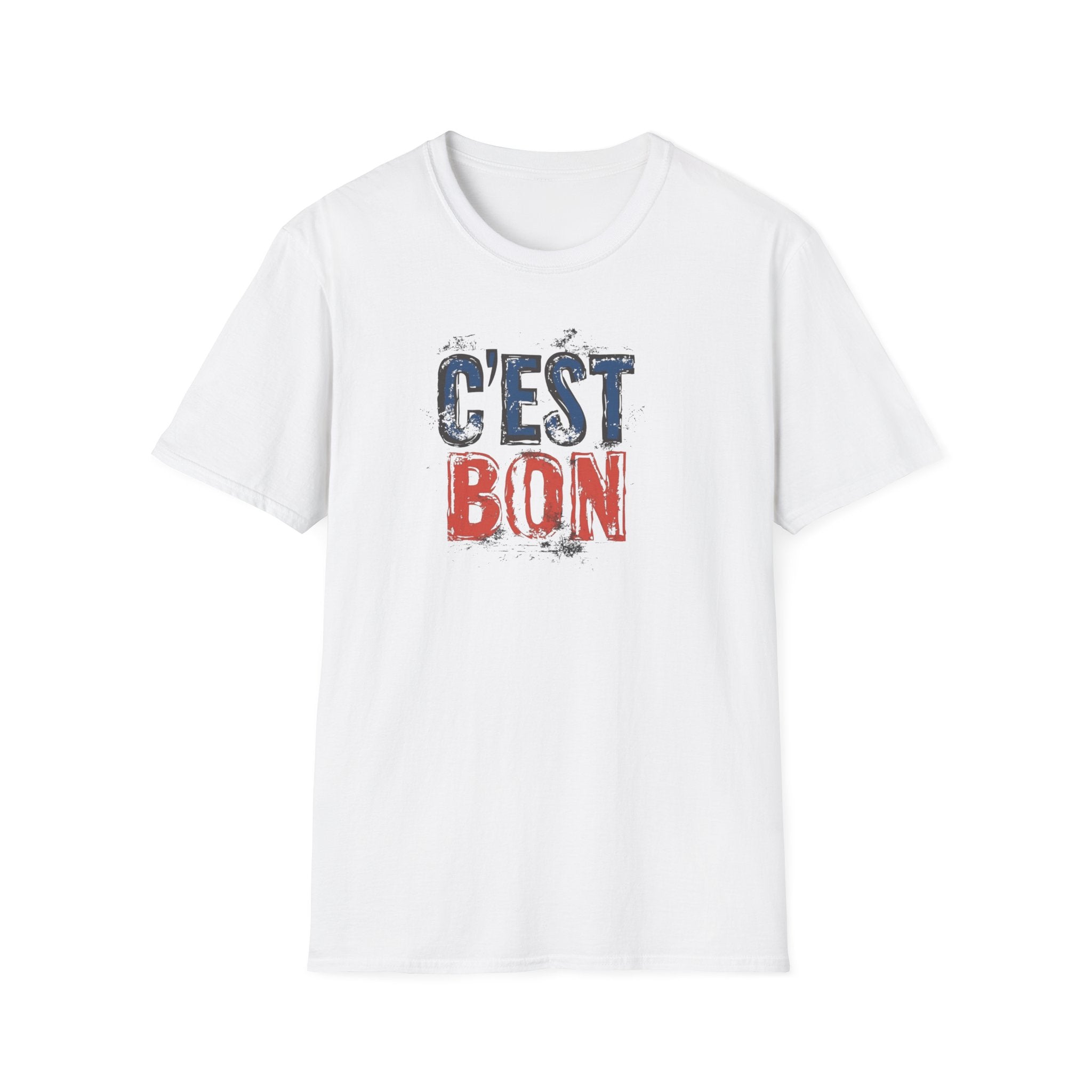 C'est Bon distressed French flag lettering T-Shirt | France graphic tee