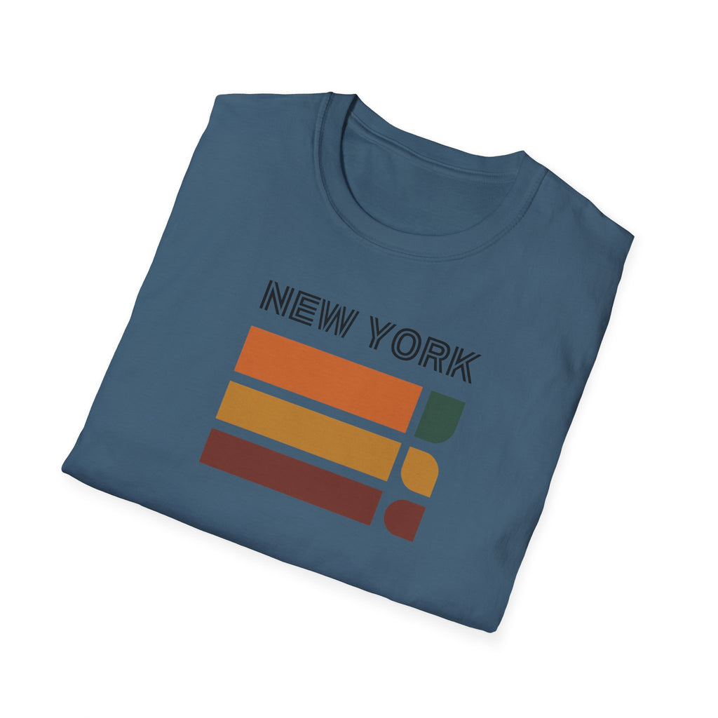 New York Retro Stripes T-Shirt | Vintage City Skyline Tee
