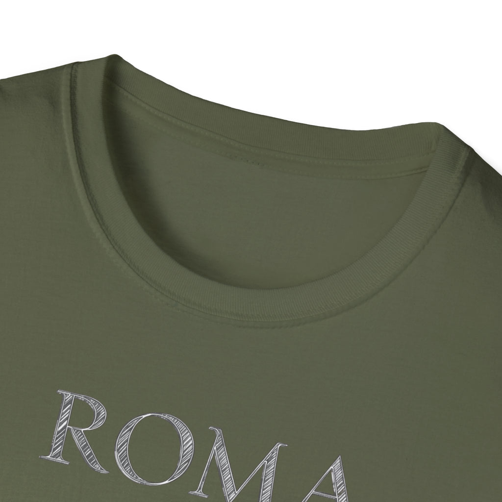 Roma skyline illustration T-Shirt | Colosseum Vatican Stencil
