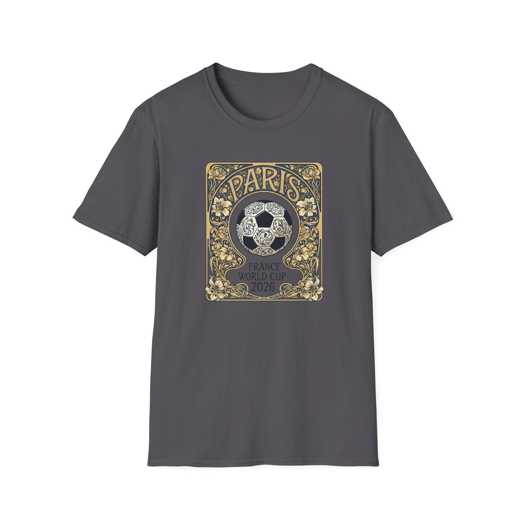 Paris 2026 World Cup Soccer T-Shirt — Retro Floral Football Design