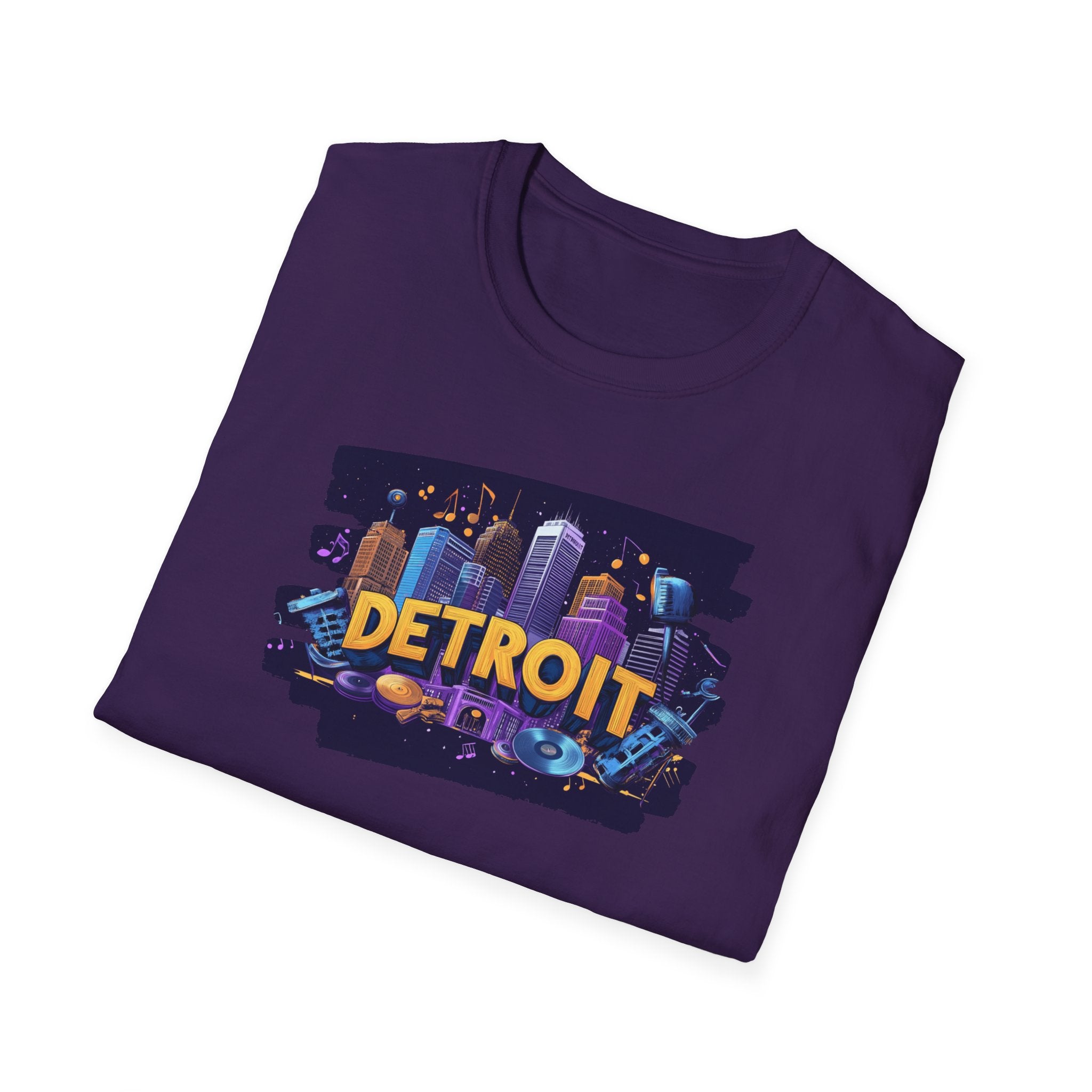 Detroit Skyline Graphic T-Shirt | City Nightscape Tee