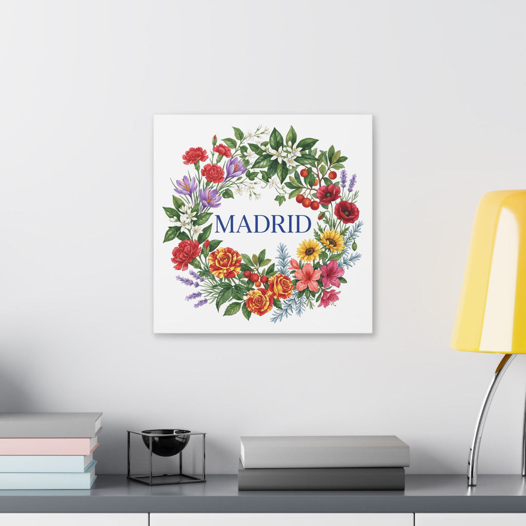 Madrid Floral Canvas Wall Art — Botanical Wreath Home Decor