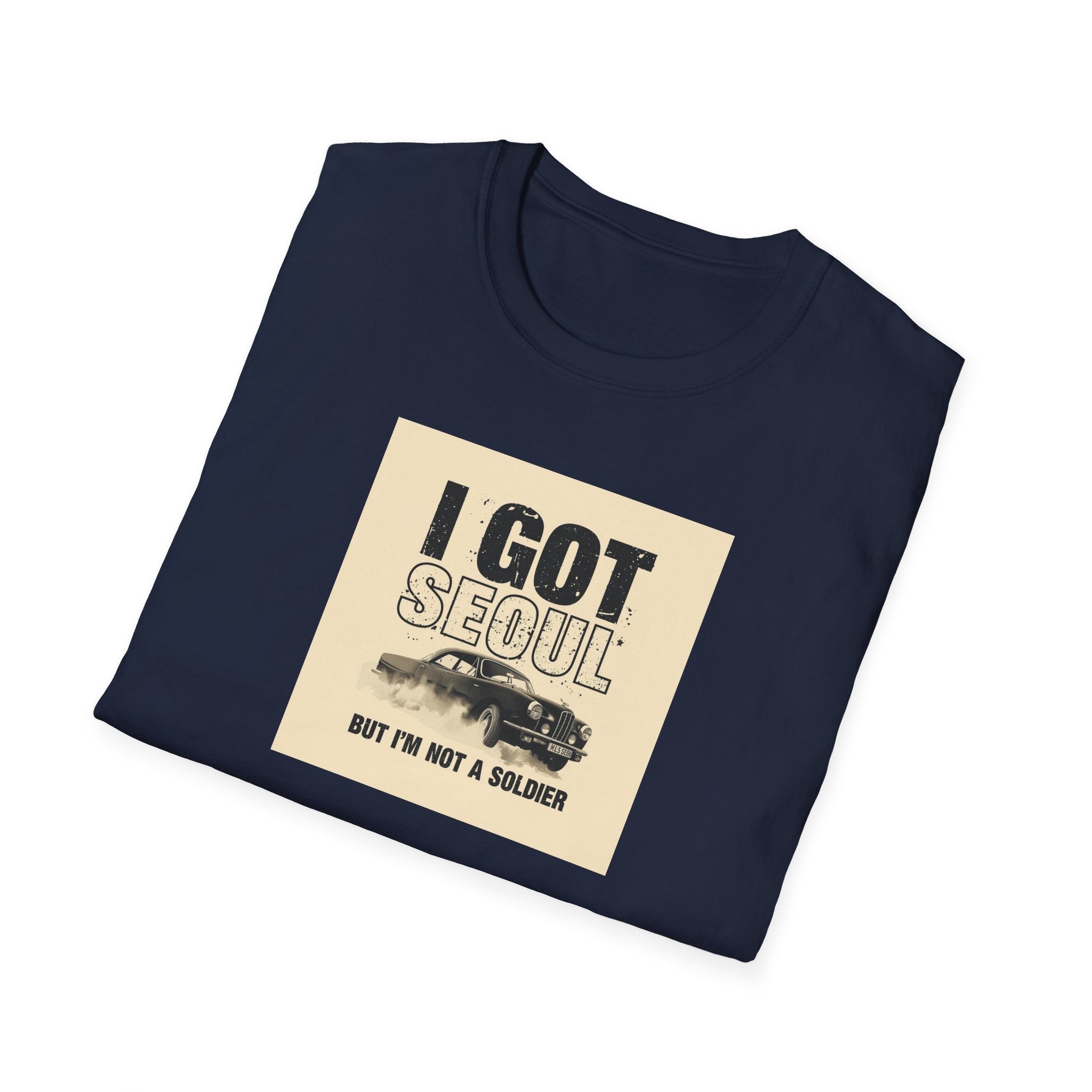 Seoul Travel Tee — "I Got Seoul But I’m Not A Soldier" Vintage Korea Souvenir T-Shirt