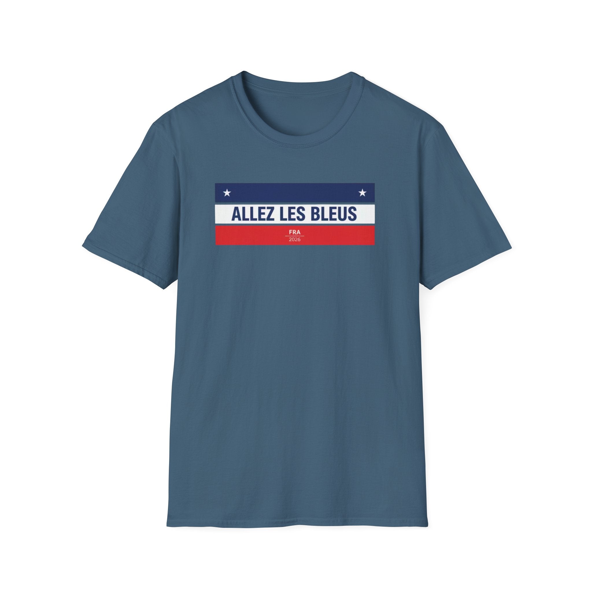 T-Shirt — Allez Les Bleus French Flag Soccer Supporter Tee
