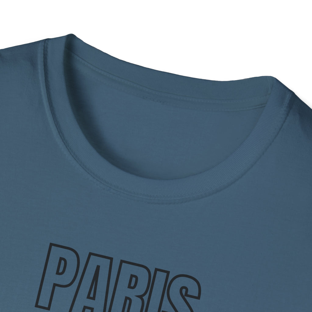 Paris Retro Stripes T-Shirt | Vintage Skyline Bars, Minimal Graphic