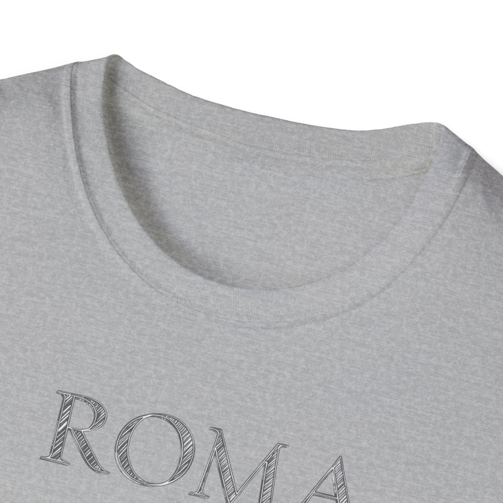 Roma skyline illustration T-Shirt | Colosseum Vatican Stencil