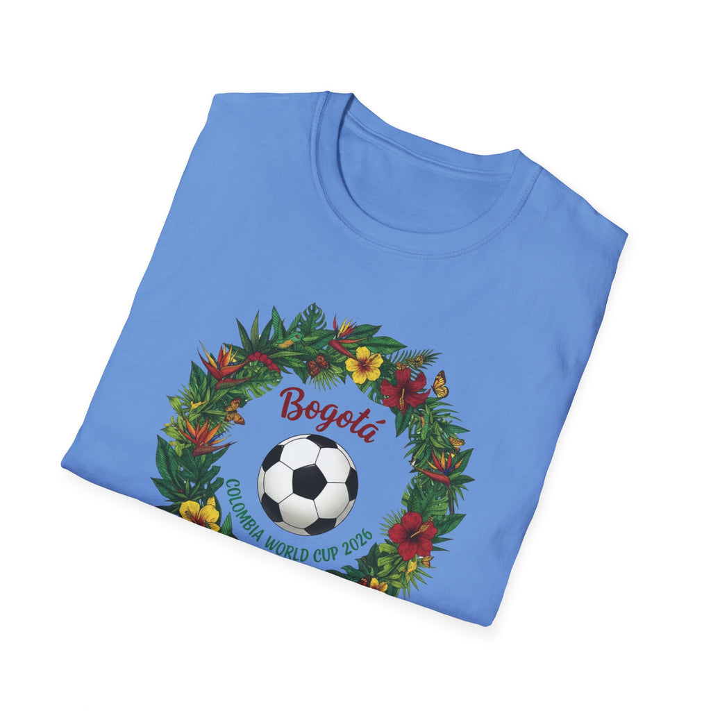 Bogotá Soccer Wreath T-Shirt — World Cup Football Holiday Tee
