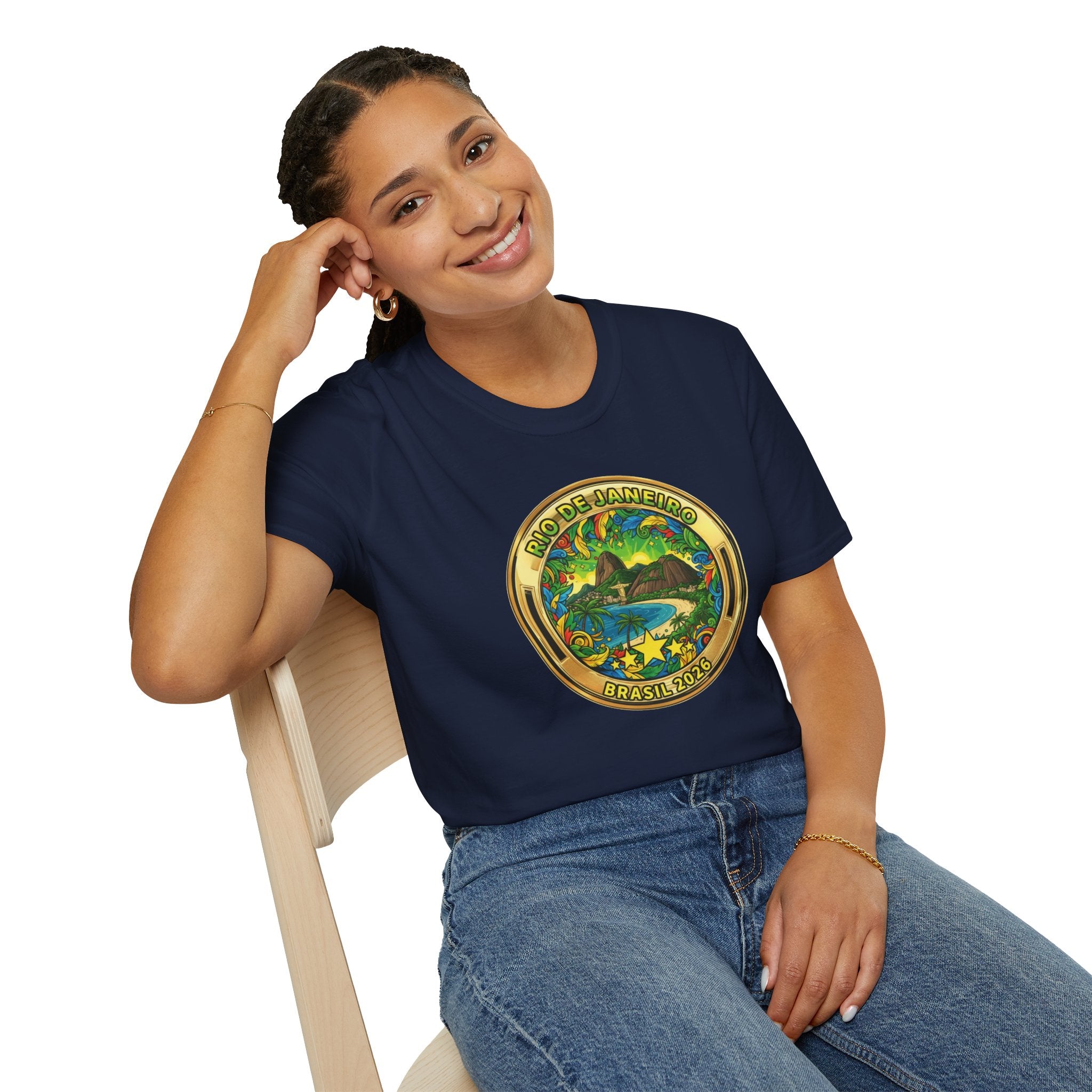 Rio de Janeiro Brazil Travel T-Shirt World Cup 2026 — Vintage Tropical Beach Badge