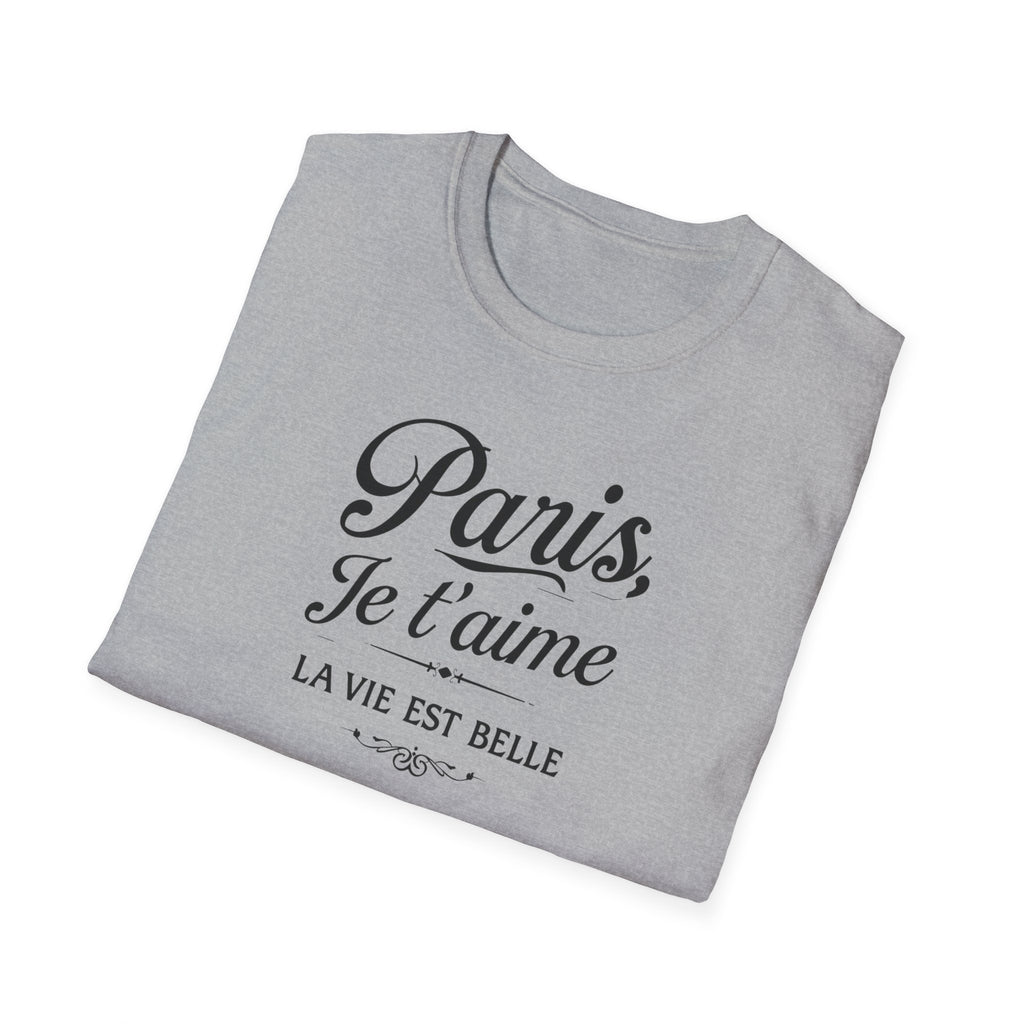Paris Je t'aime T-Shirt | La Vie Est Belle Parisian Script