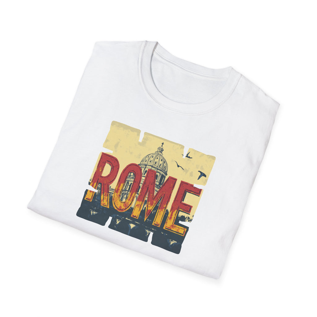 Rome Vintage Skyline T-Shirt | Italian Capitol Landmark Tee