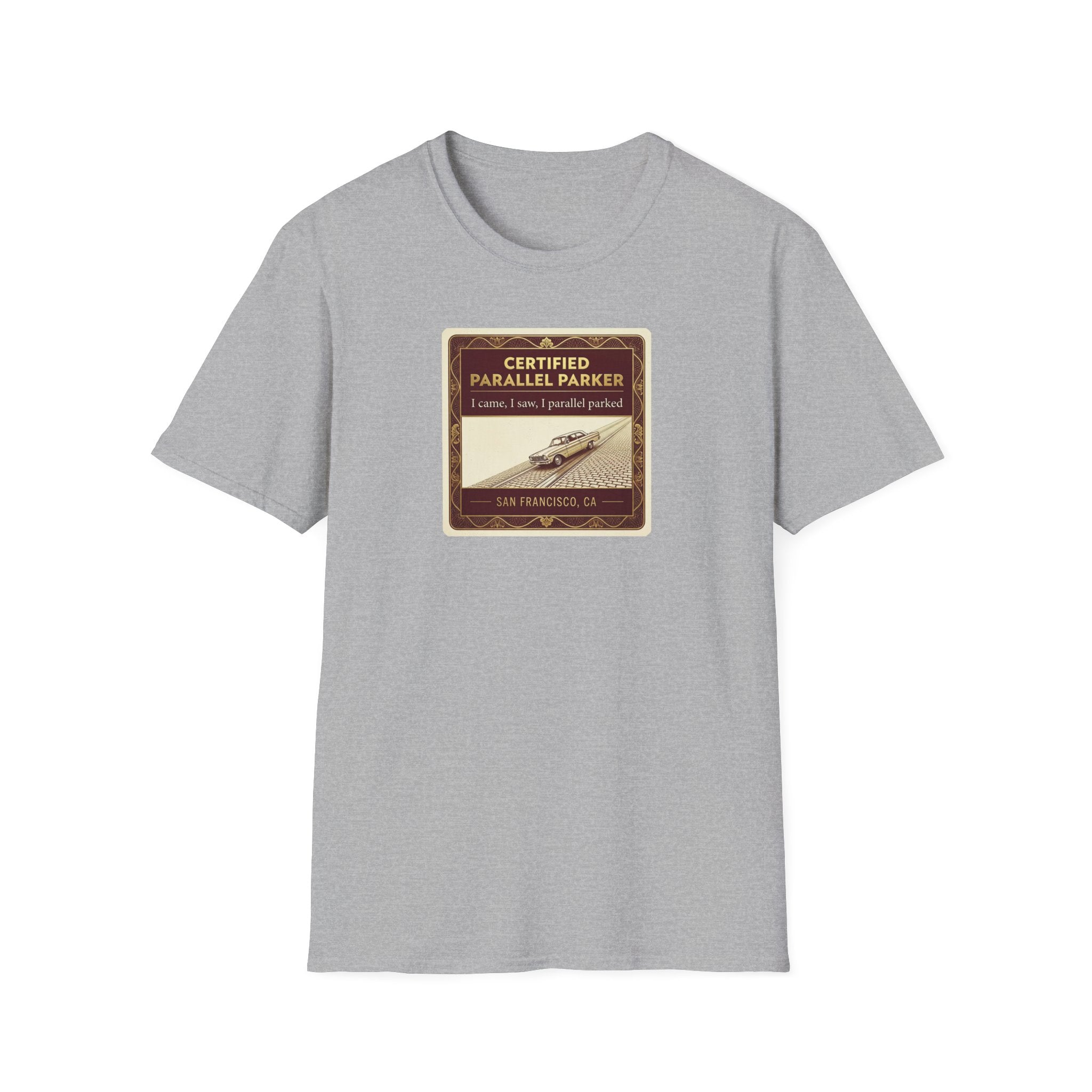 Vintage Airplane T-Shirt — "Certified Parallel Parker" Retro Pilot Tee