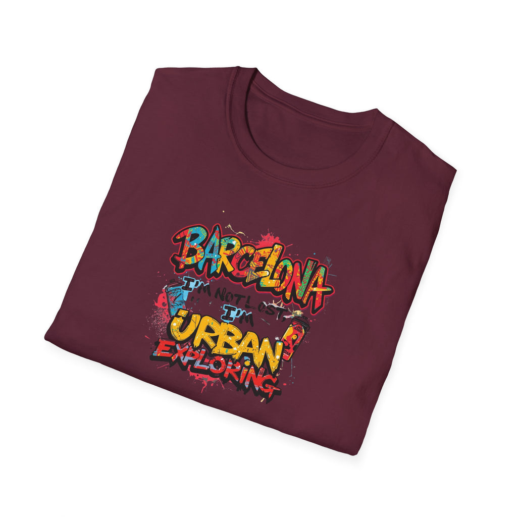 Barcelona Urban Graffiti T‑Shirt – Colorful Street Art Travel Tee