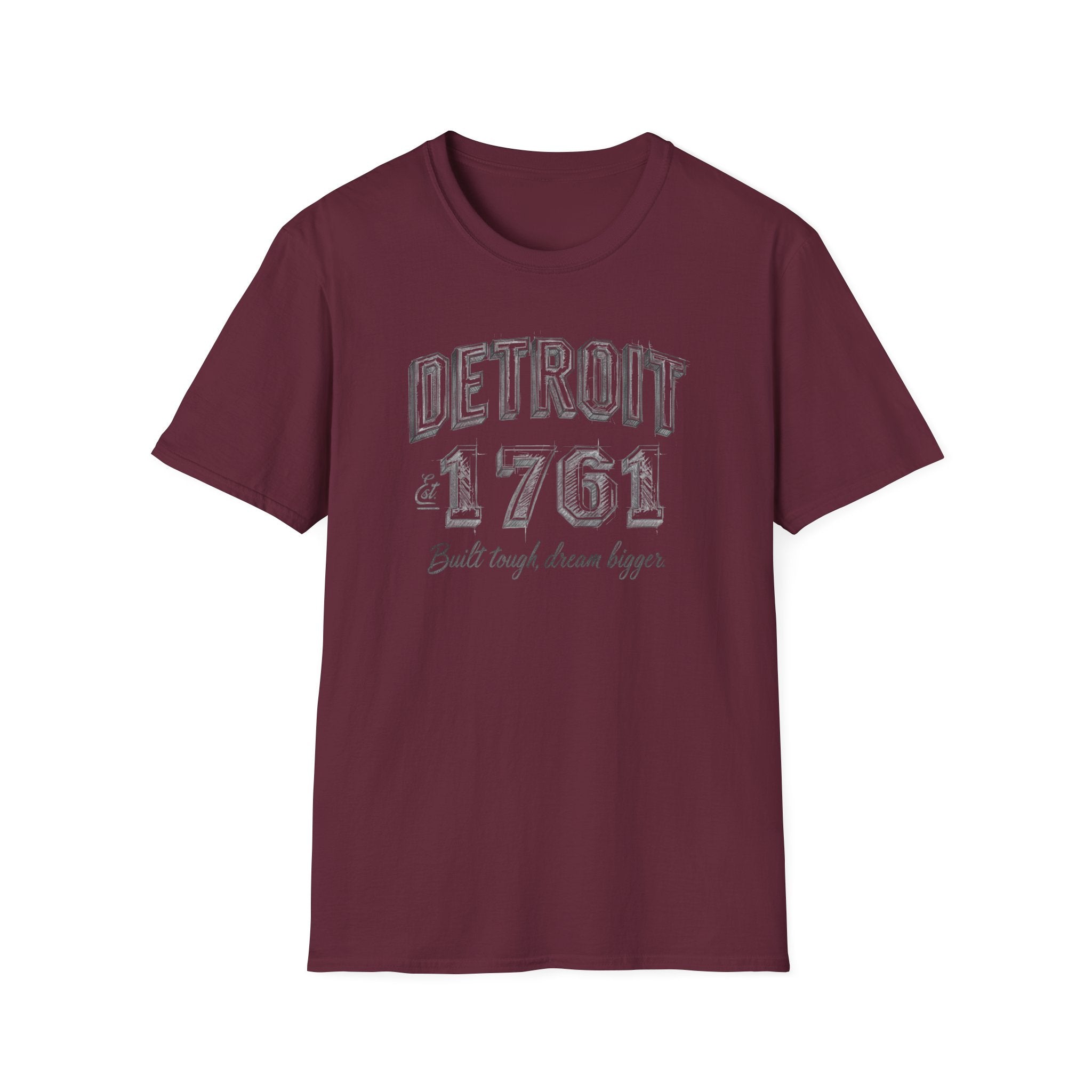 Detroit 1761 T-Shirt — Built Tough, Dream Bigger Vintage City Tee