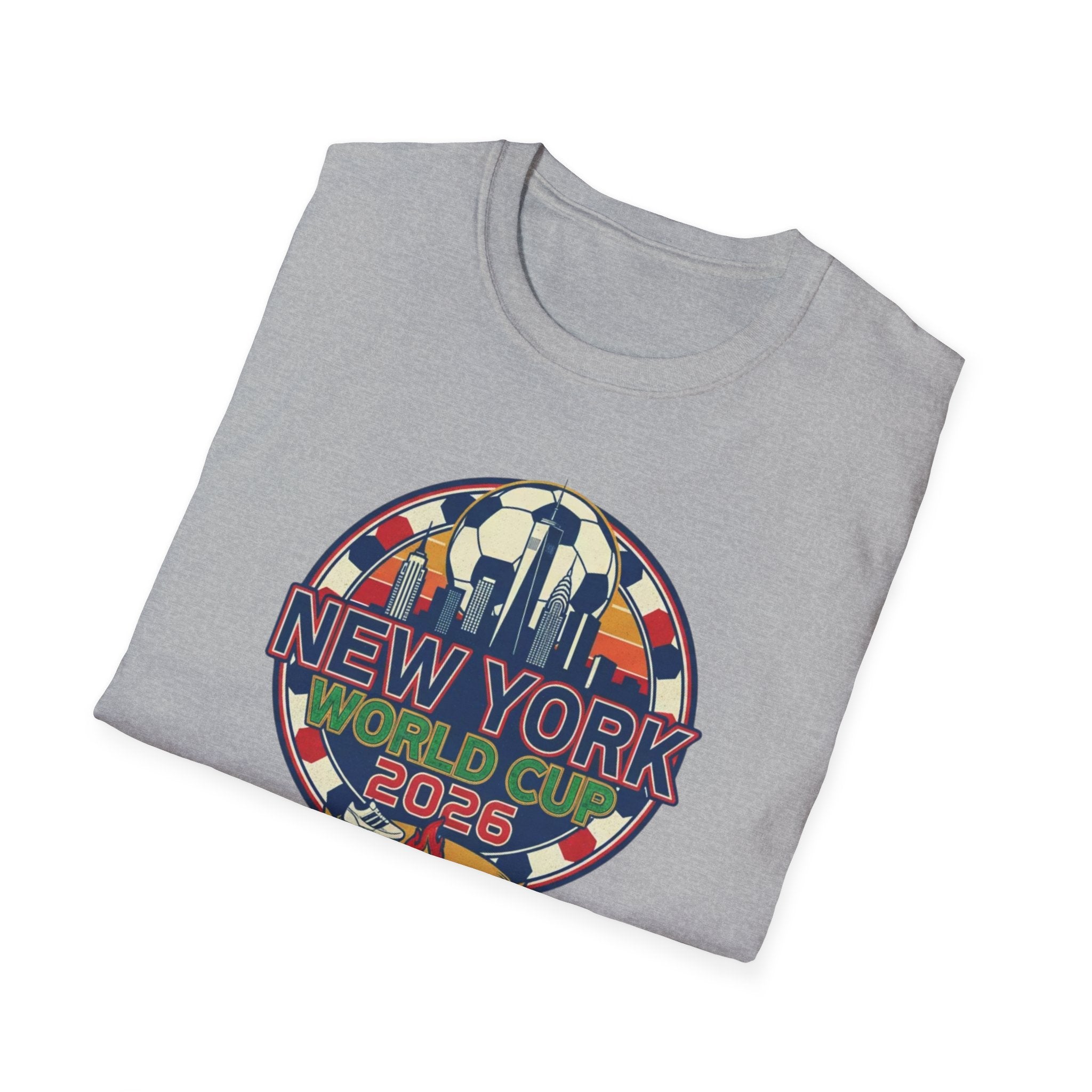 New York World Cup 2026 T-Shirt — Retro City Skyline Soccer Tee