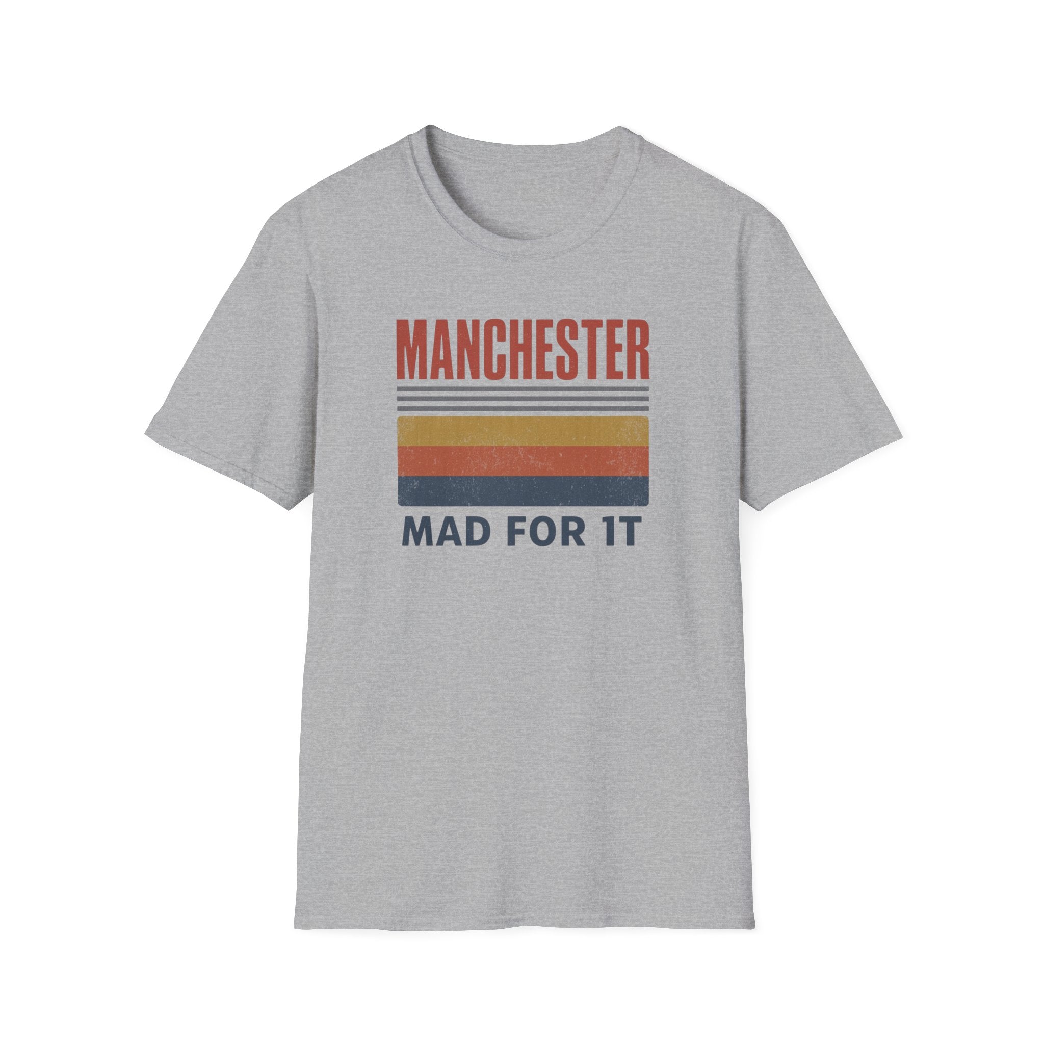 Manchester "Mad For It" Retro Stripe T-Shirt