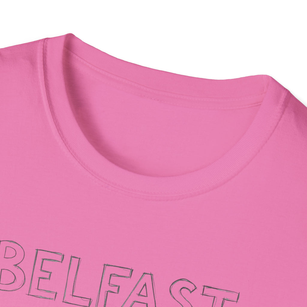 Belfast Handwritten Script T‑Shirt — 'Belfast: Let Love In' Minimal City Tee