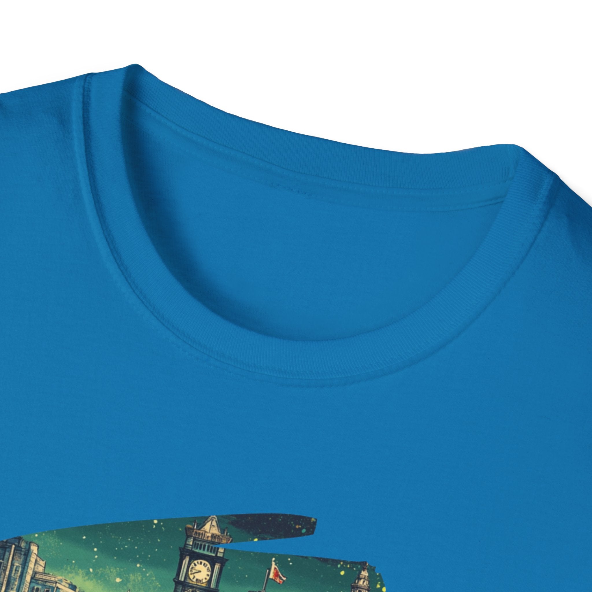 Dublin vintage travel collage T-Shirt | Irish city skyline, retro postcard style