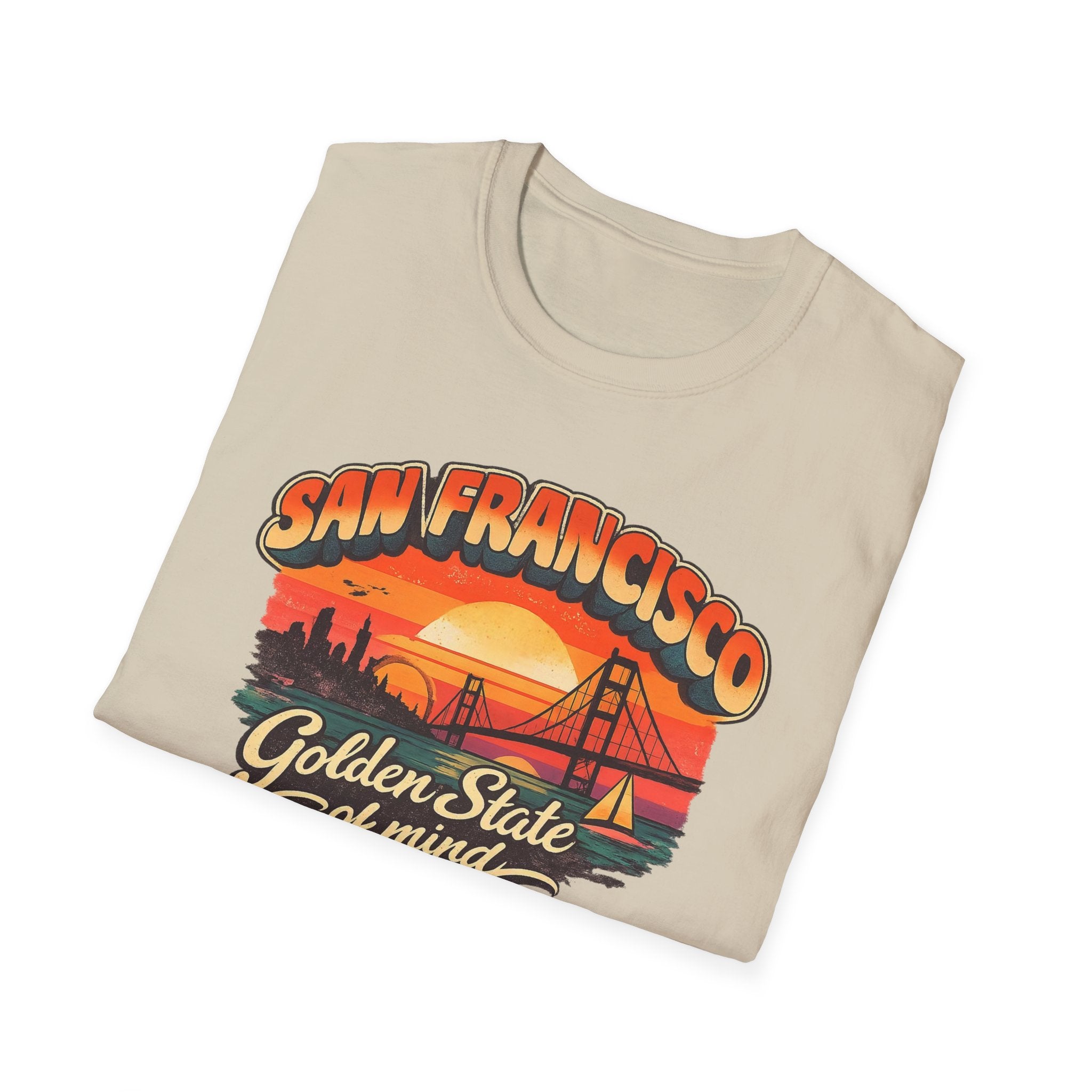 San Francisco Golden State T-Shirt — 'Golden State of Mind' Retro Sunset Tee